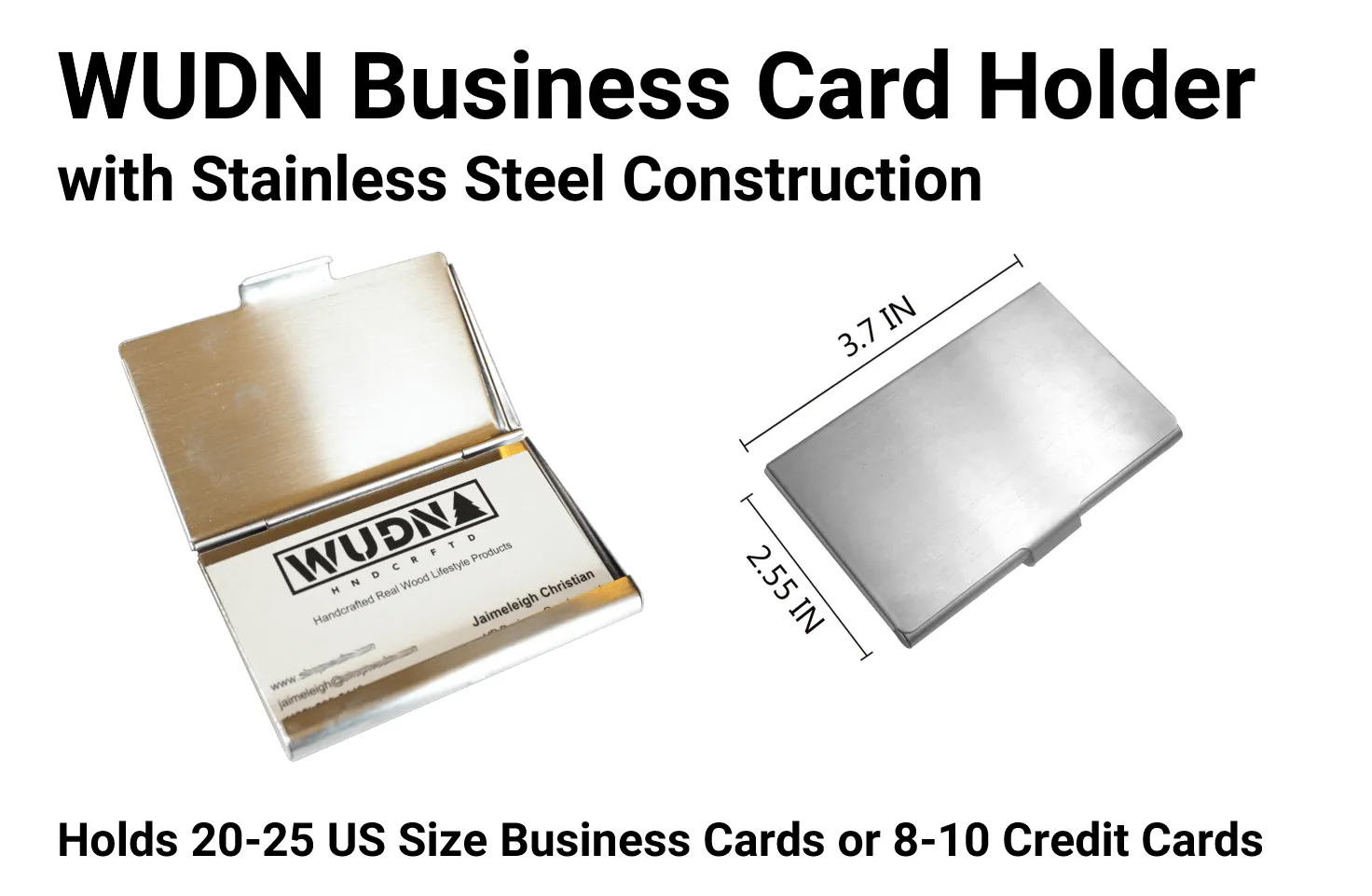 Handmade Wooden Business Card Holder (Sawtooth Mountains) - Image 6