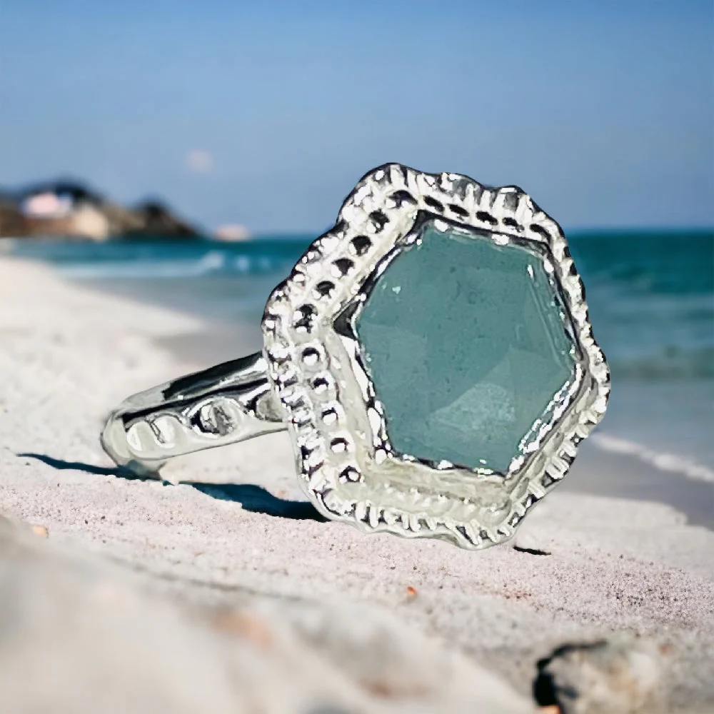 Hex Gemstone Ring