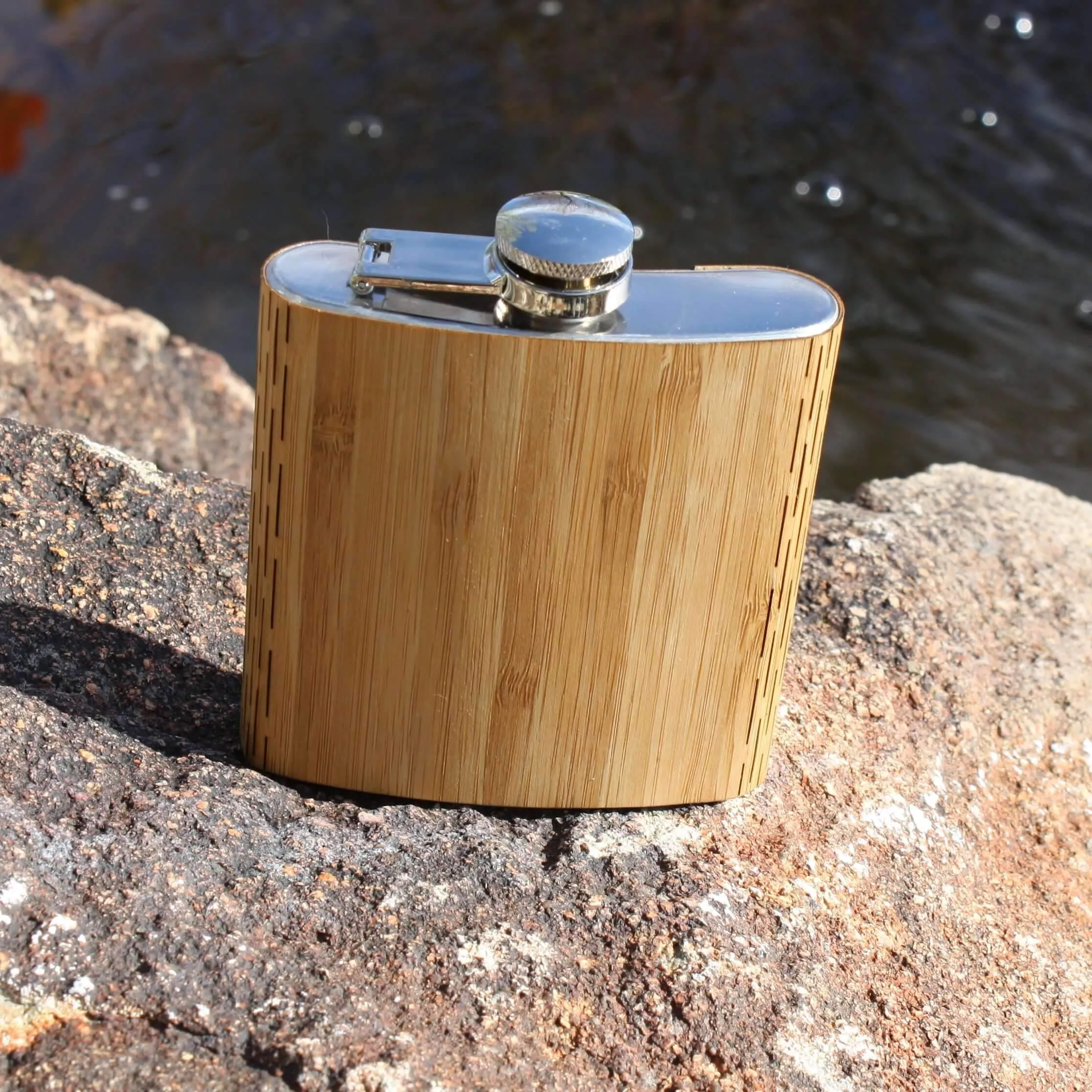 High Quality 6 oz. Wooden Hip Flask - Hand Crafted from Local Wood - Image 11