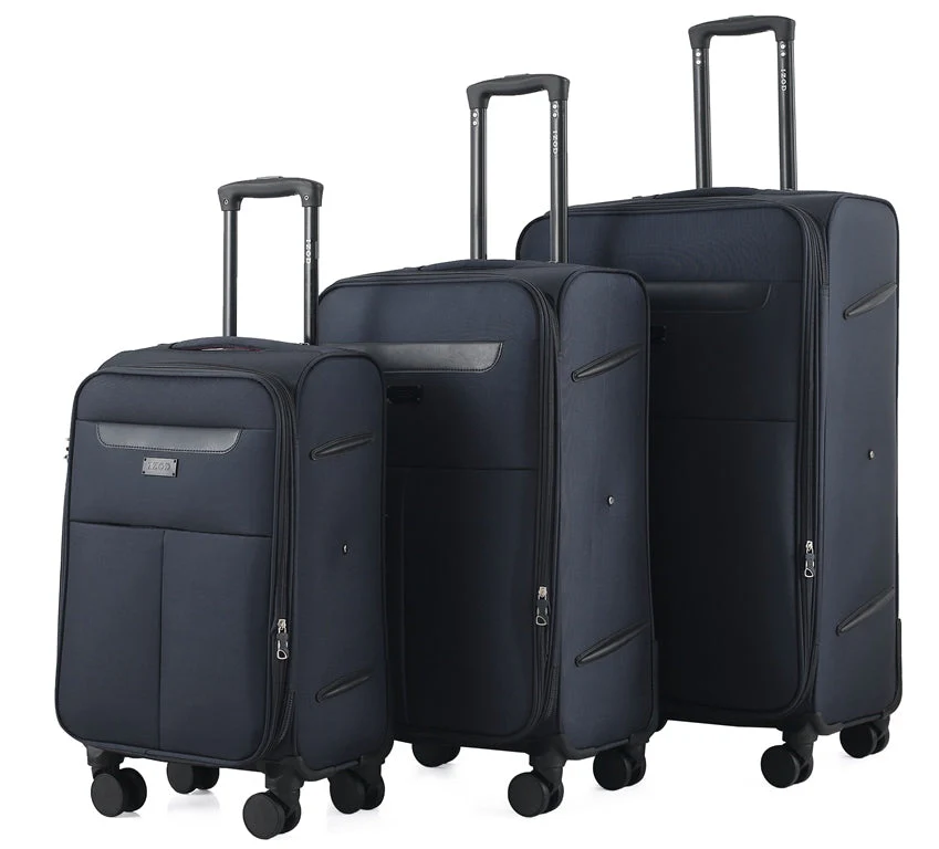 Liam Soft Shell Expandable 3 Piece Spinner Luggage Set with Lock