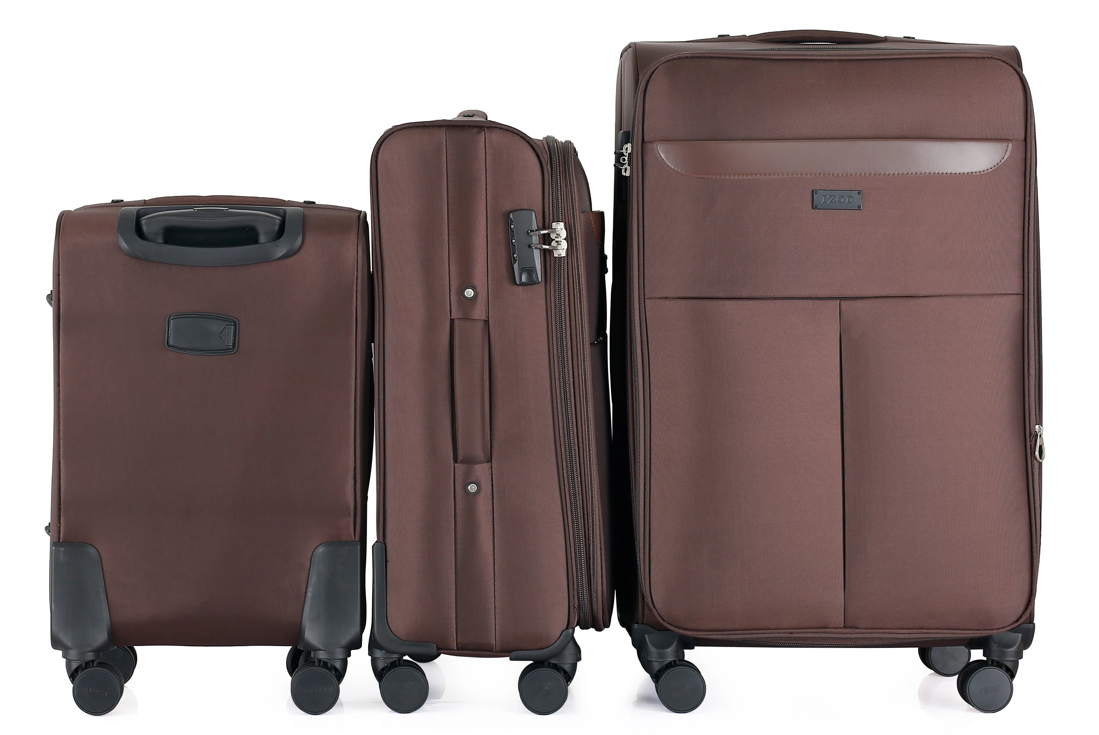 Liam Soft Shell Expandable 3 Piece Spinner Luggage Set with Lock - Image 23