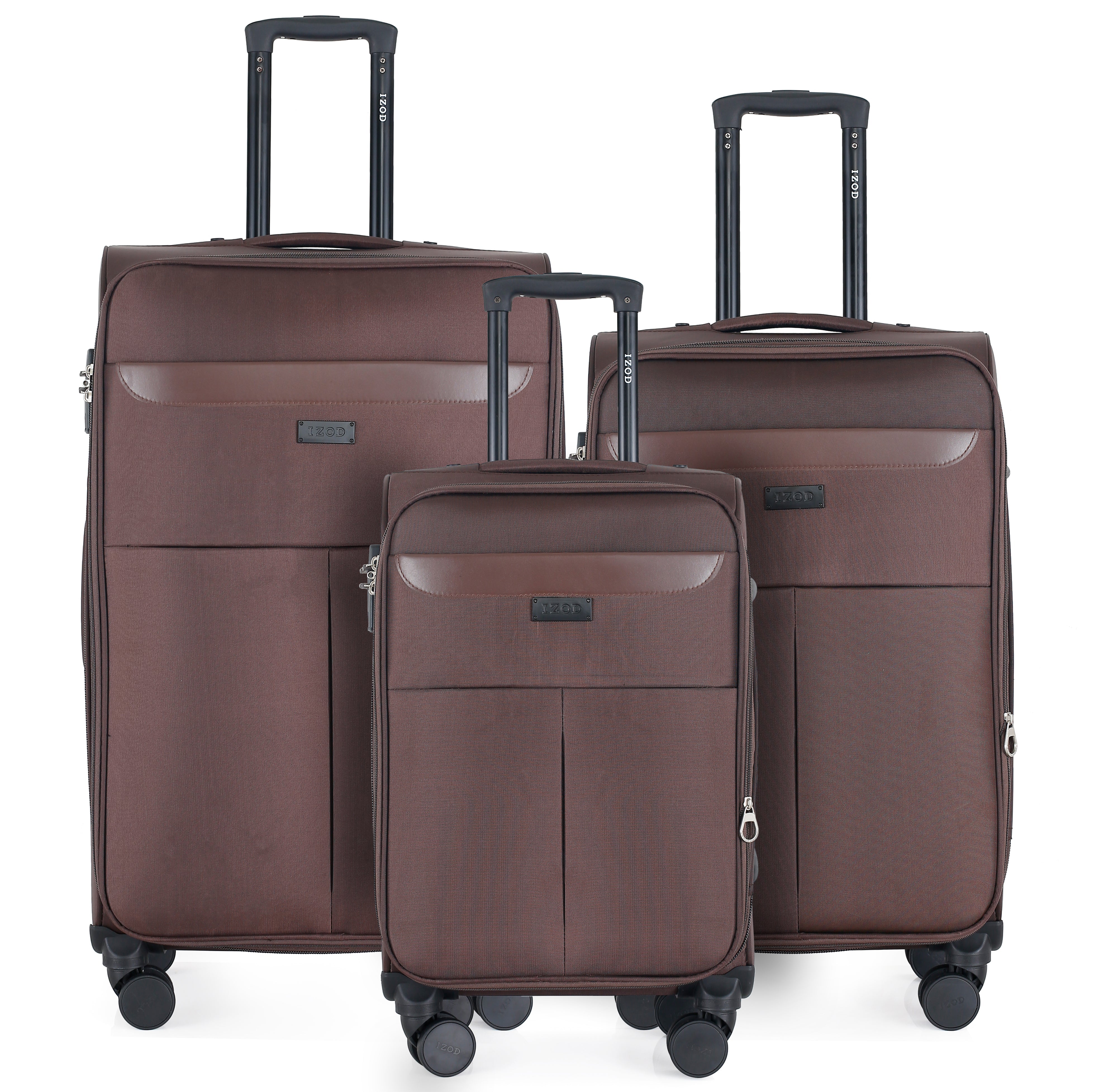 Noah Soft Shell Expandable 3 Piece Spinner Luggage Set with Lock - Image 20