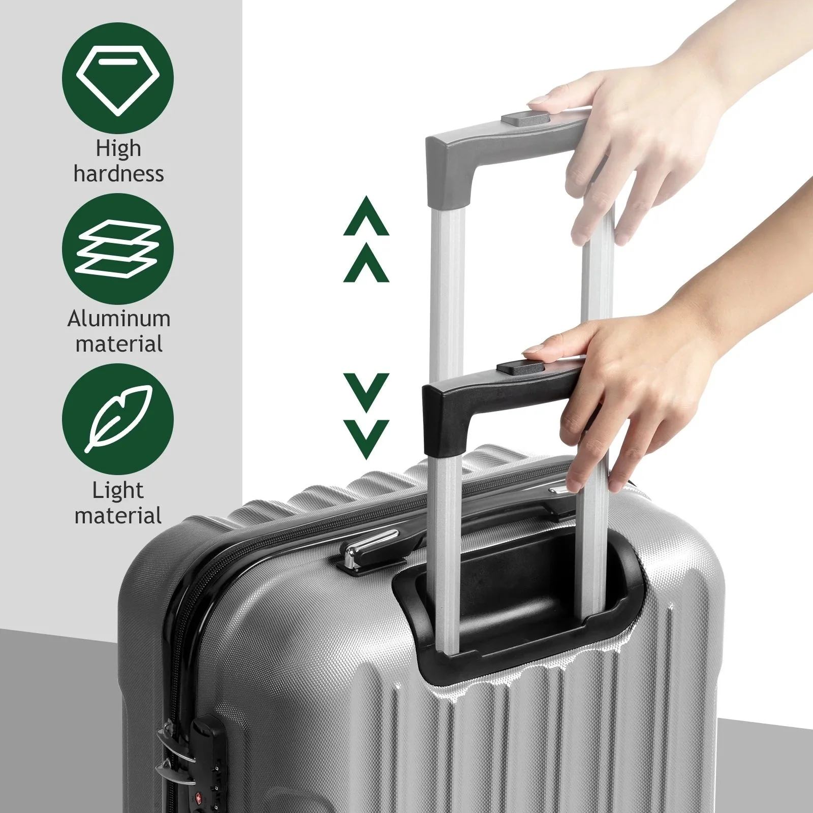 Phantom Expandable 3-Piece Spinner Luggage Set with Lock - Image 25