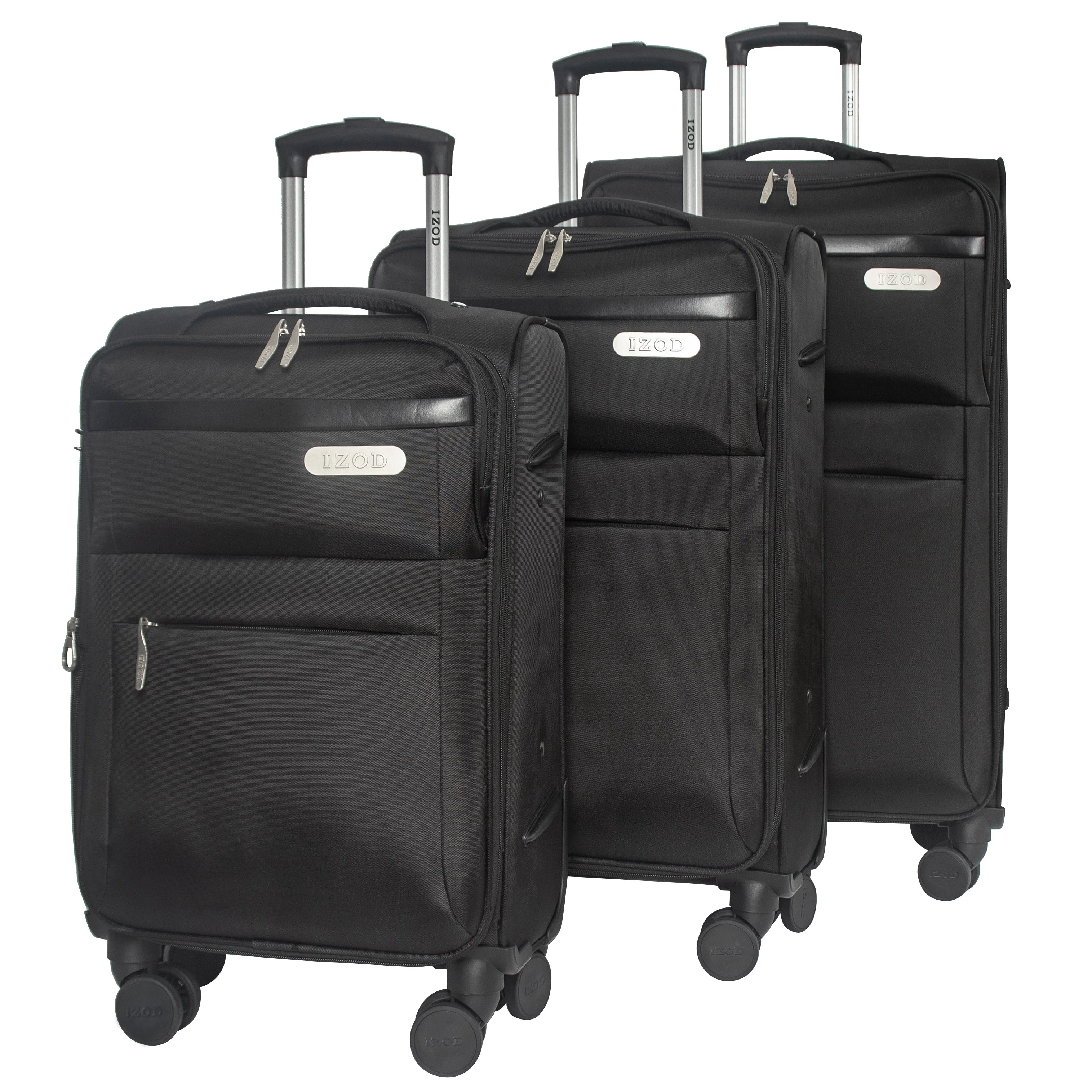 River Soft Shell Expandable 3 Piece Spinner Luggage Set