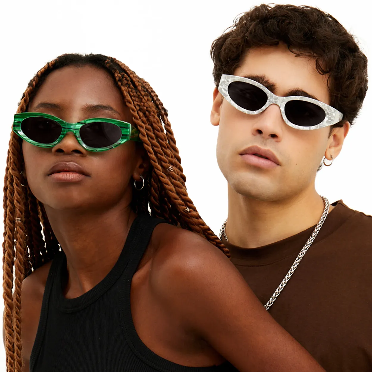 Kat x Money Moves - Green Cateye Sunglasses - Image 3