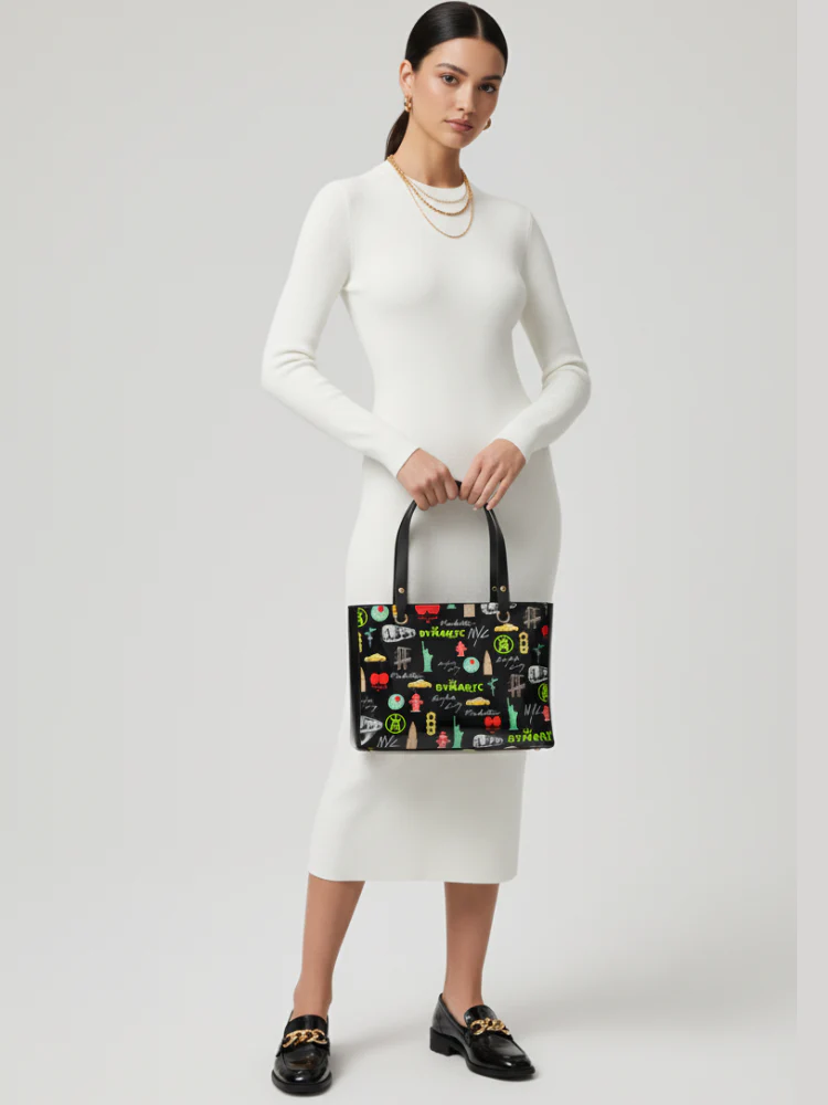 LA VIE EN ROSE Manhattan Handbag BYMANYC ® New York Vegan Elegance - Image 2