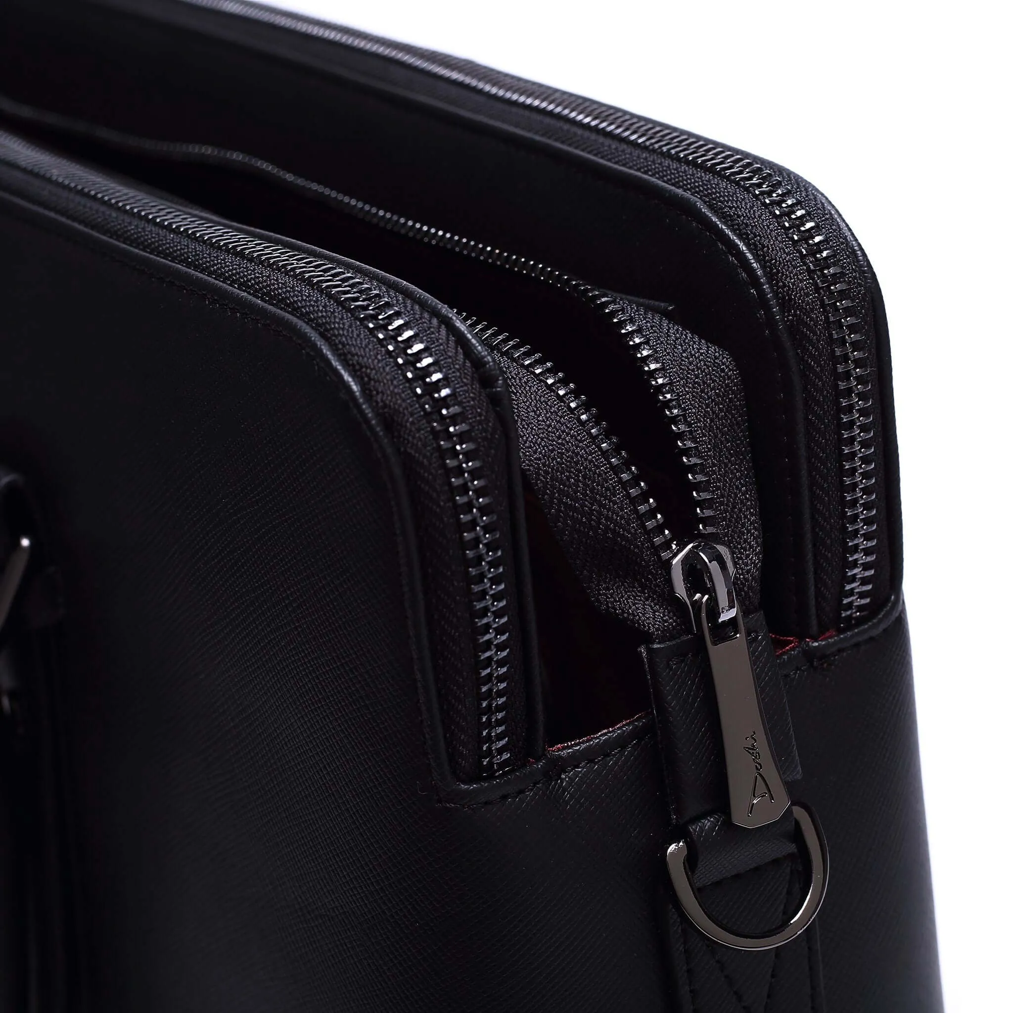 Large Classic Men's Vegan Briefcase 3 - Image 10