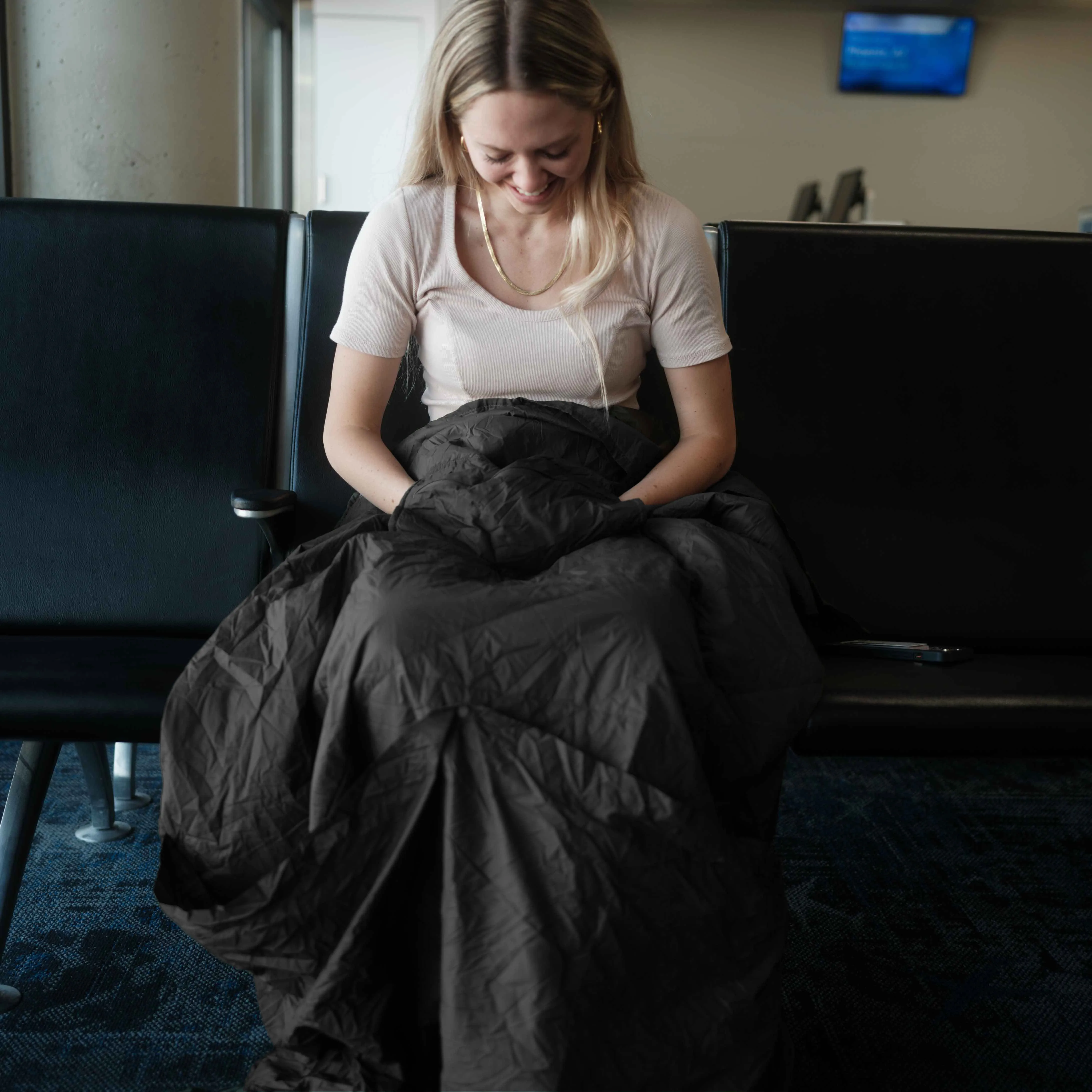 Layover™ Travel Blanket - Insulated & Packable | Black - Image 5