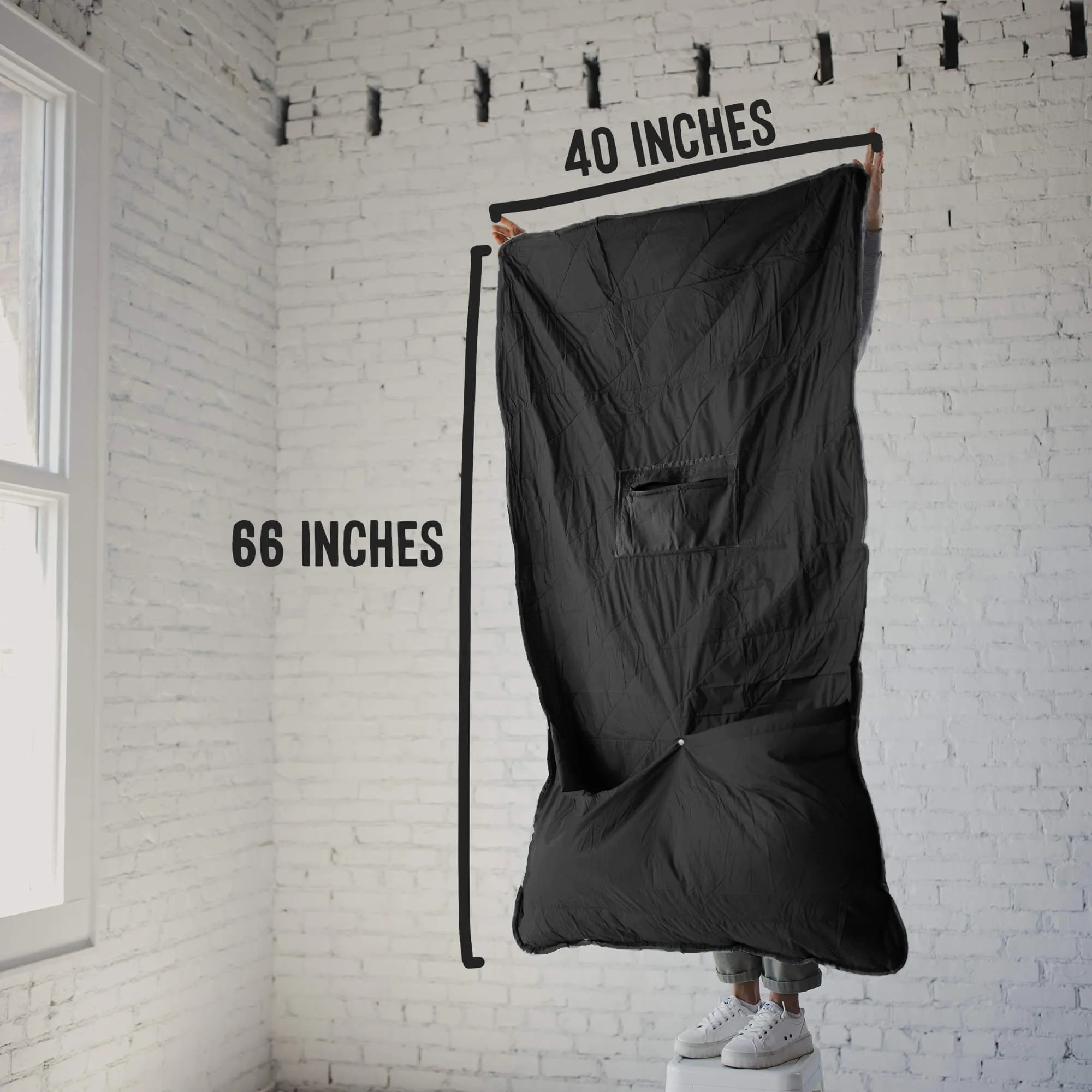 Layover™ Travel Blanket - Insulated & Packable | Black - Image 9