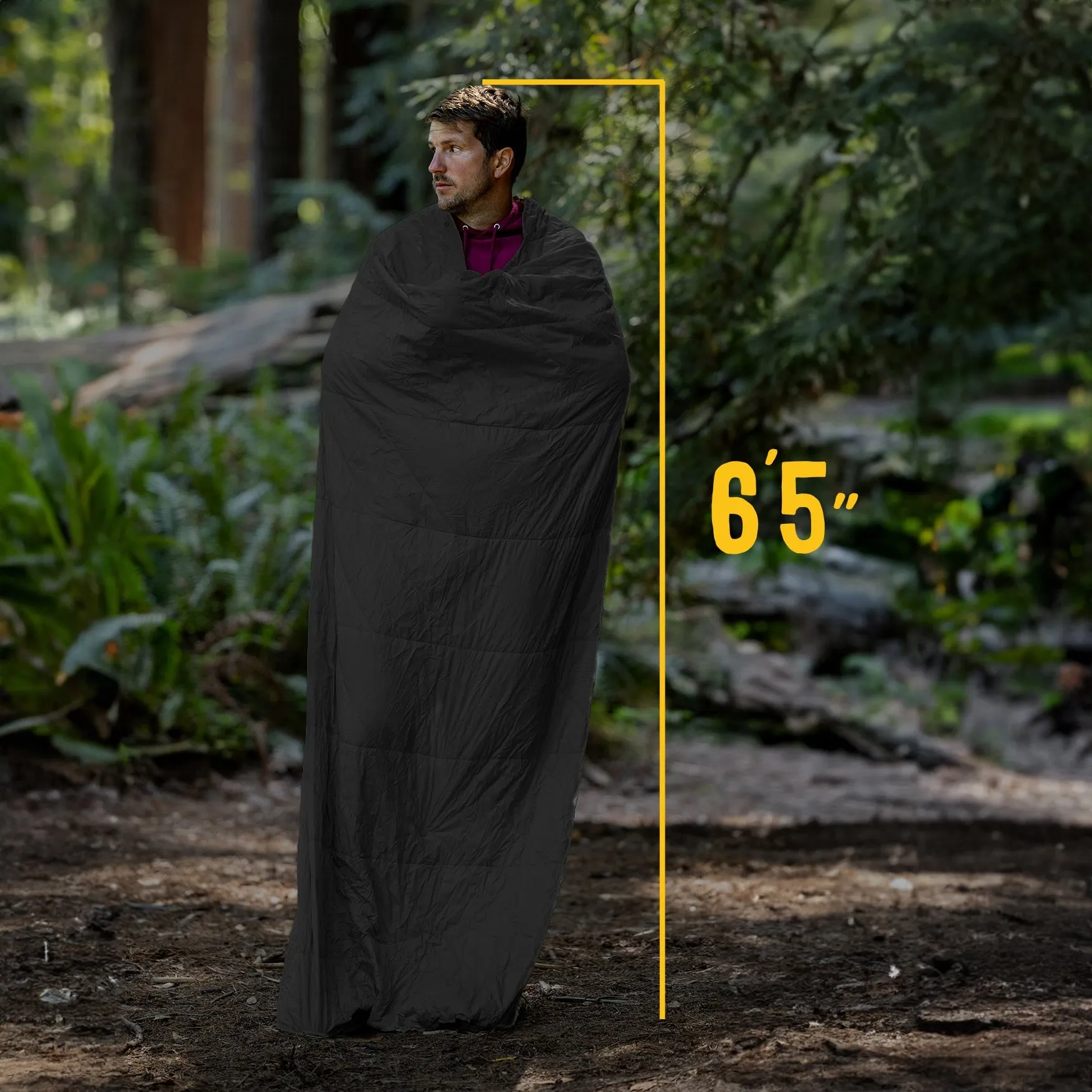Layover™ XL Travel Blanket - Insulated & Packable | Black - Image 7