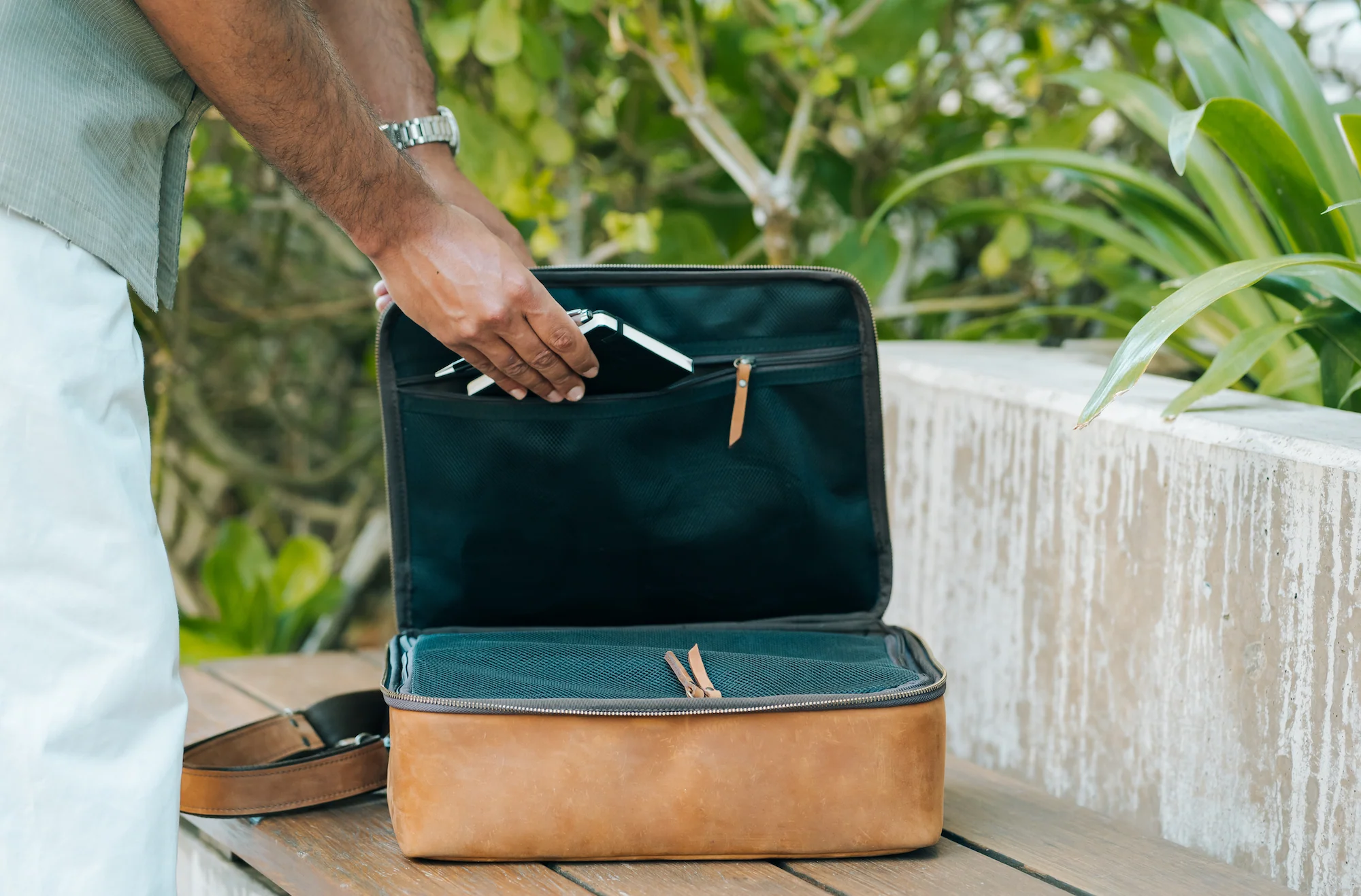 Leather CPAP Travel Briefcase - Image 15