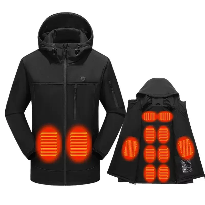 LITEGUEST Softshell 10-Zone Heated Jacket Waterproof for Winter