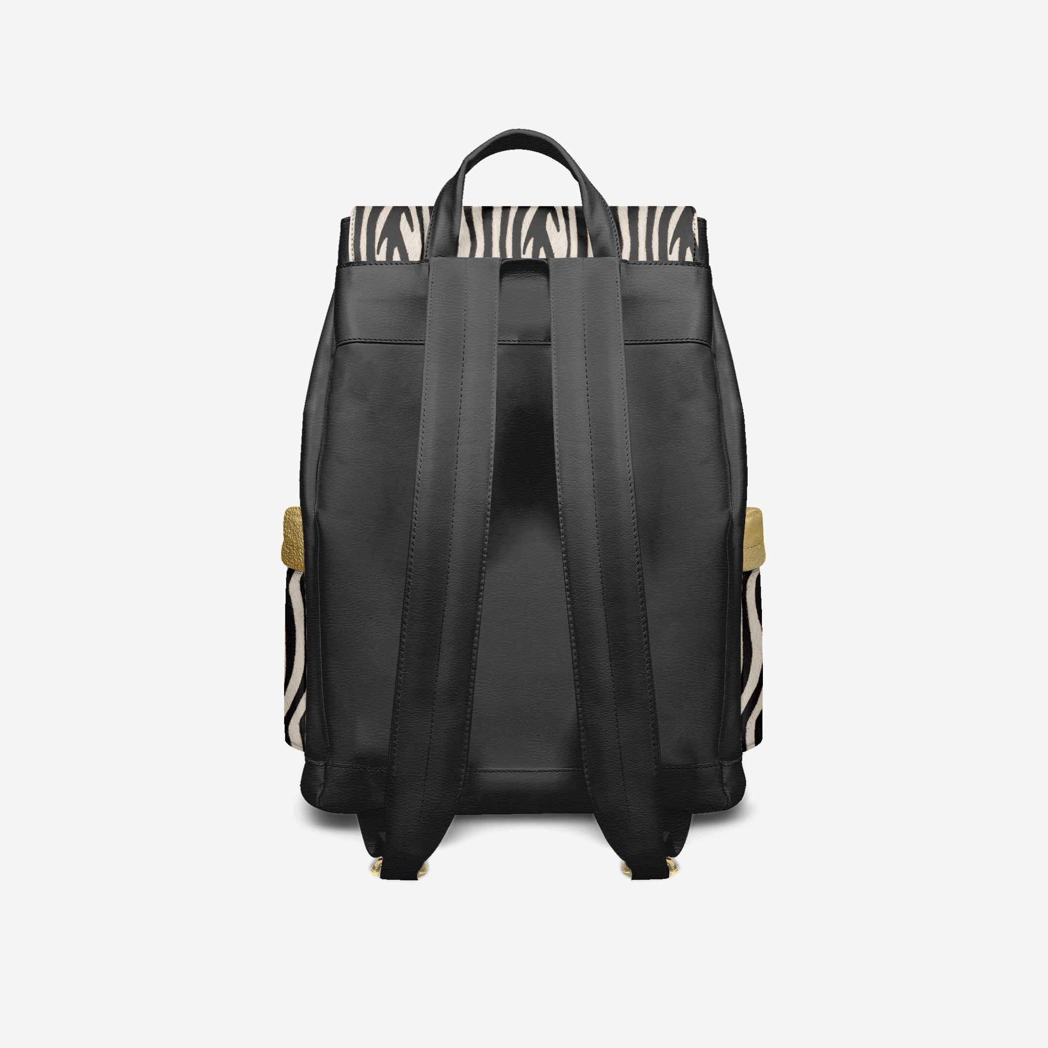 Luxury Vegan Backpack ZEBRA GOLD EDGE – BYMANYC ® New York - Image 6