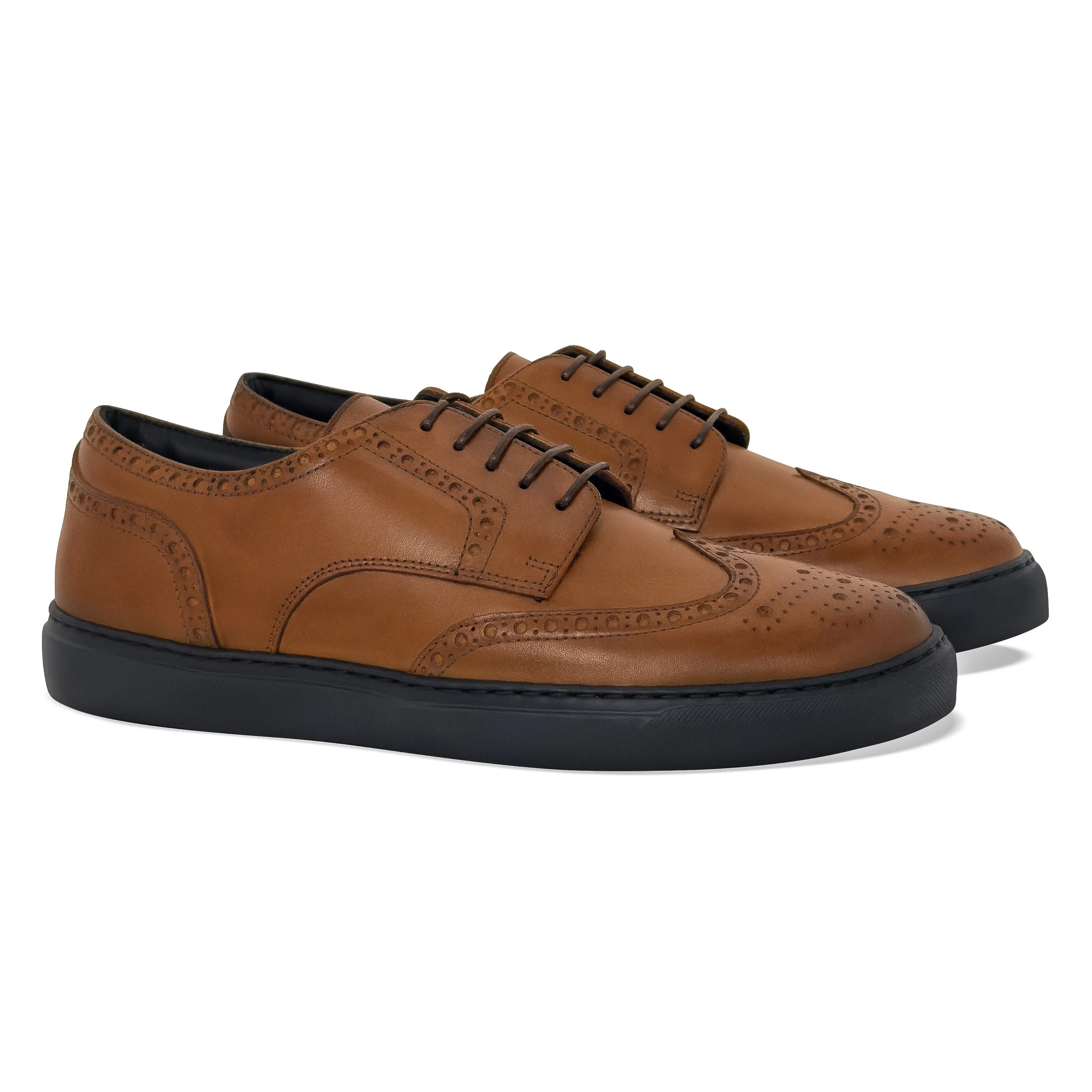 Men's Don Giovanni Wingtips - Cognac Sneakers - Image 4