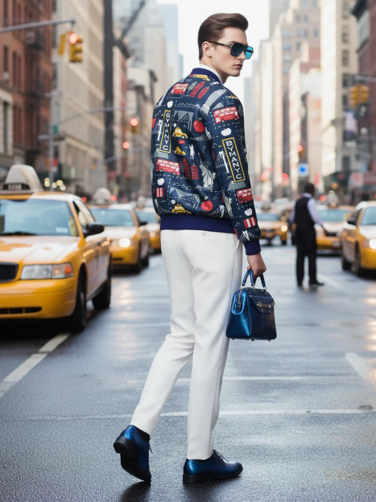 Men's HARLEM Bomber Jacket BYMANYC ® New York - Image 2