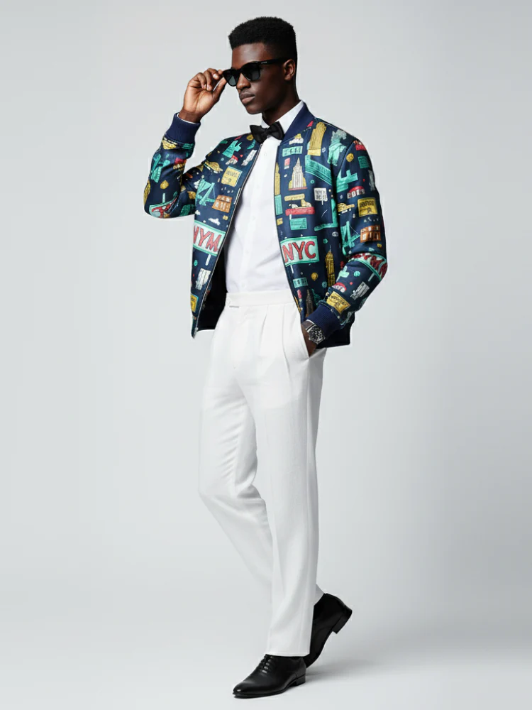 Men's WALL STREET Bomber Jacket BYMANYC ® New York - Image 2