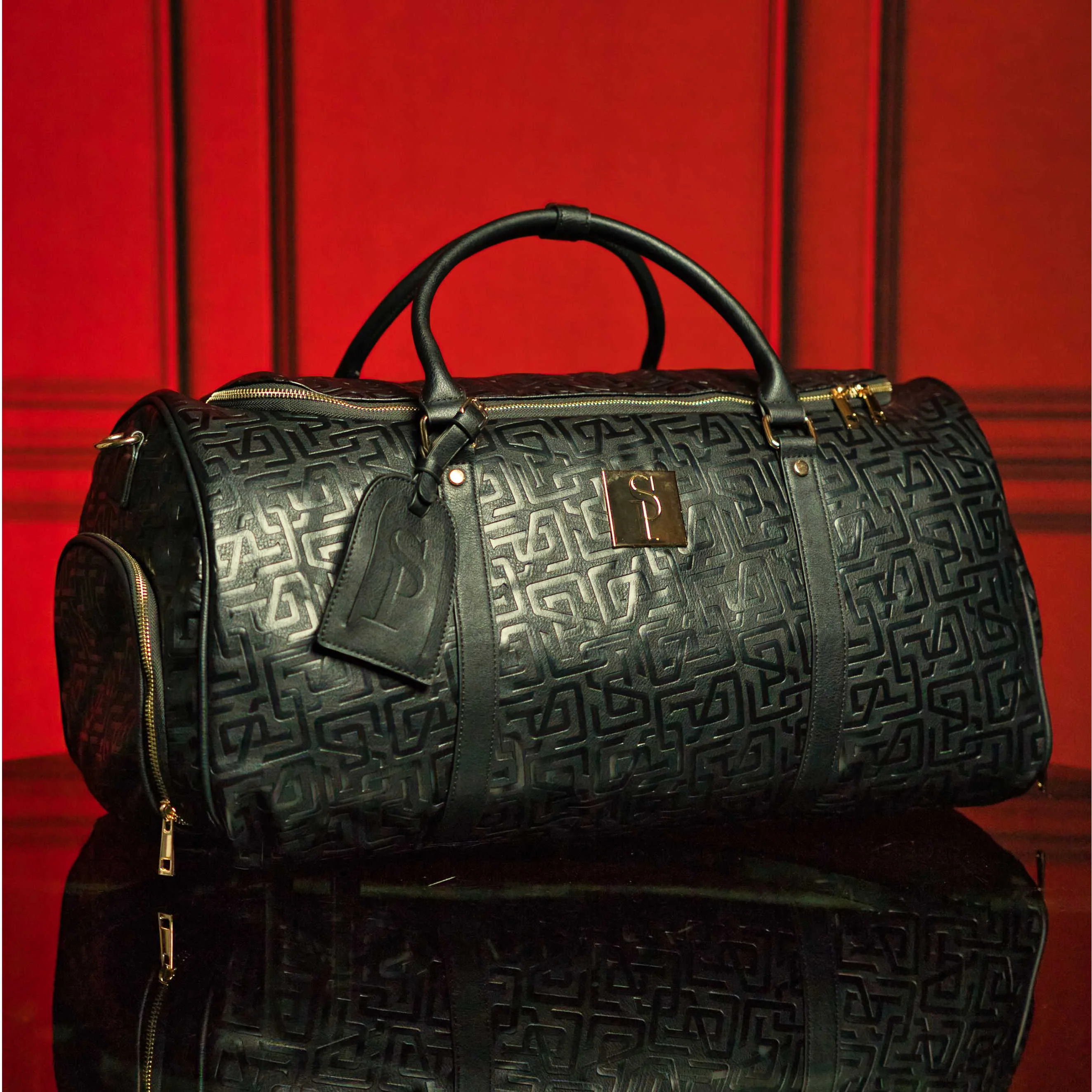 Monogram Leather 3 Bag Set (Signature Backpack, Commuter and Duffle Bag) - Image 9