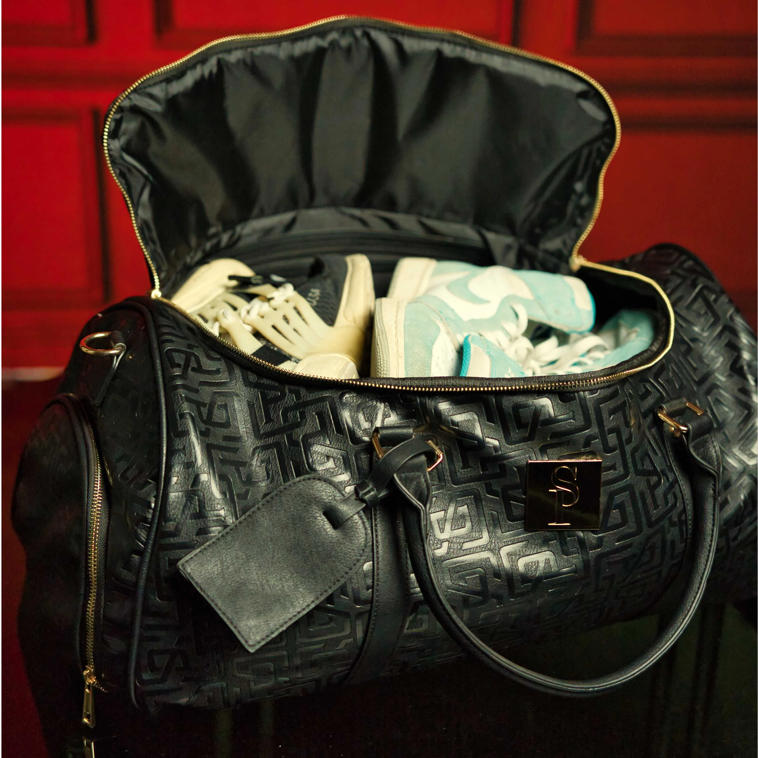 Monogram Leather Roller Bag Set (Signature Roller and Duffle) - Image 7