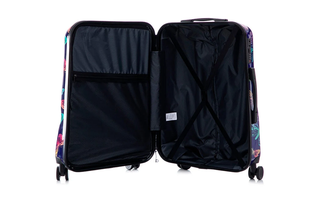 Multi-color Design 3-Piece Spinner Luggage Set with Lock - Image 2