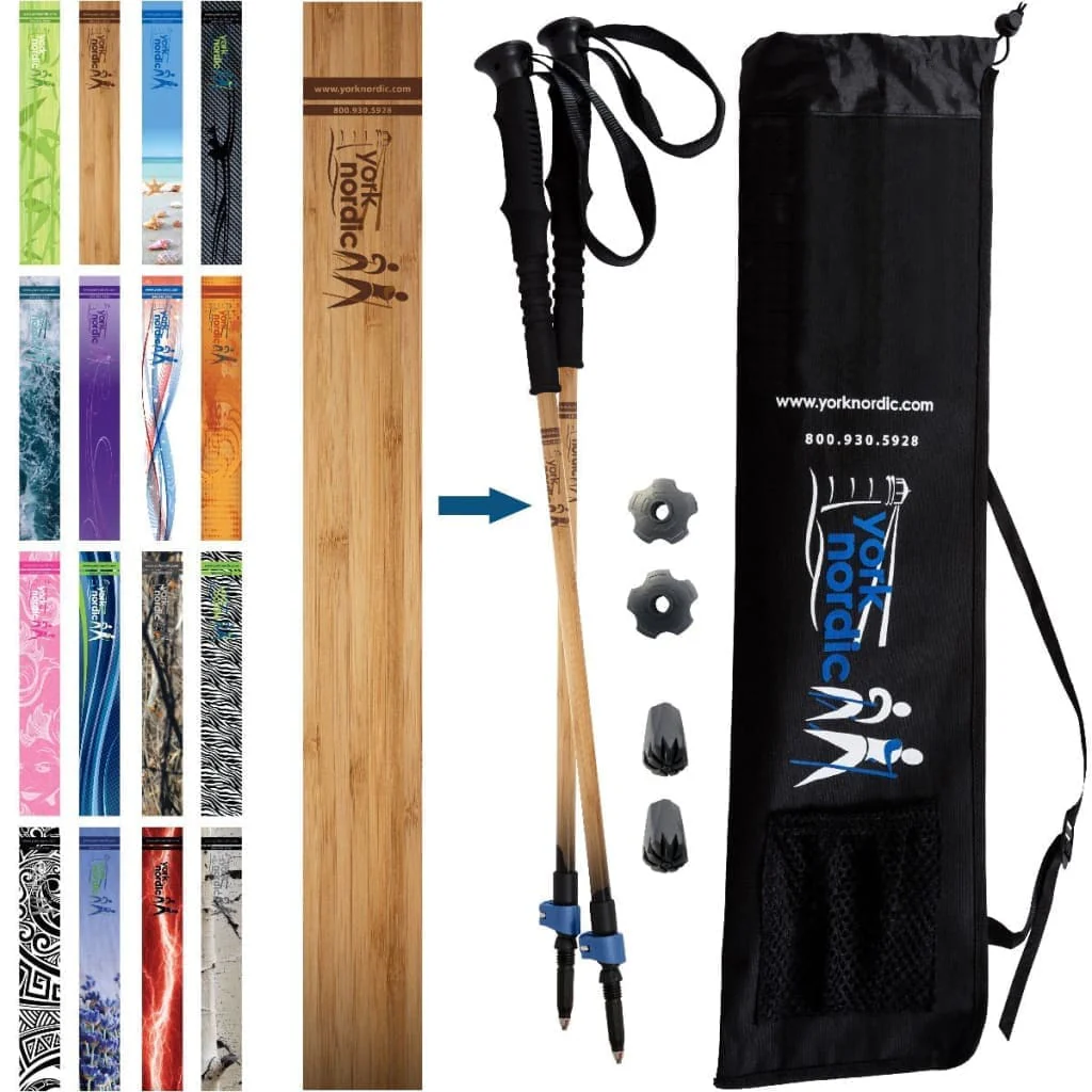 Official Casual Trek Hiking & Walking Poles - Hiking/Trekking Grip w-flip locks, detachable feet and travel bag - pair - For Heights up to 6β2β - Image 28