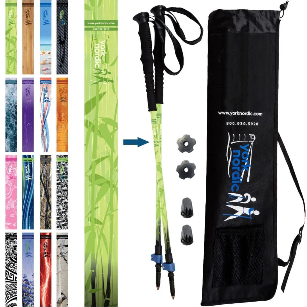 Official Casual Trek Hiking & Walking Poles - Hiking/Trekking Grip w-flip locks, detachable feet and travel bag - pair - For Heights up to 6β2β - Image 30