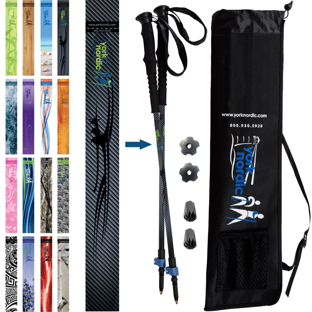 Official Casual Trek Hiking & Walking Poles - Hiking/Trekking Grip w-flip locks, detachable feet and travel bag - pair - For Heights up to 6β2β - Image 34