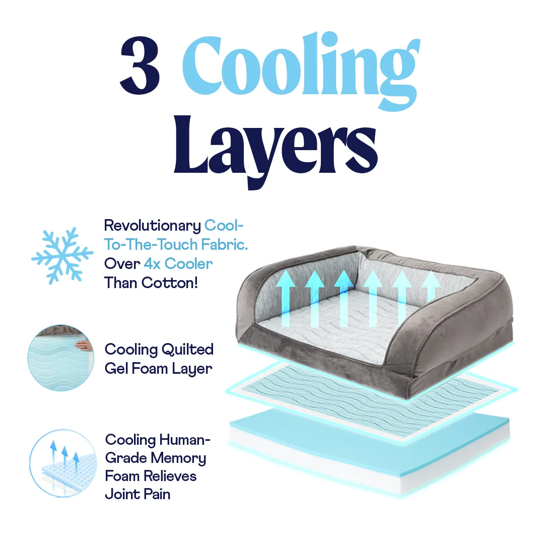 PupChill™ Cooling Bolster Dog Bed - Image 2
