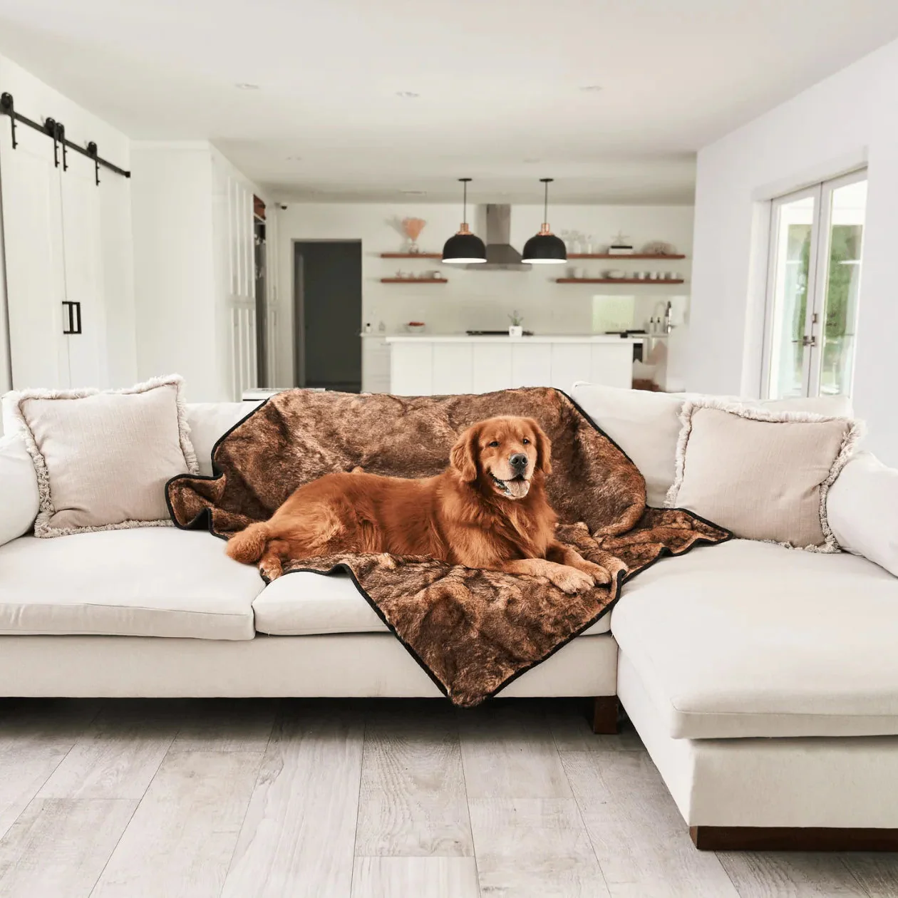 PupProtector™ Short Fur Waterproof Throw Blanket - Sable Tan - Image 11