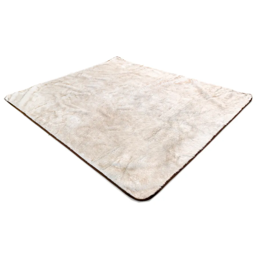 PupProtector™ Short Fur Waterproof Throw Blanket - White with Brown Accents - Image 11