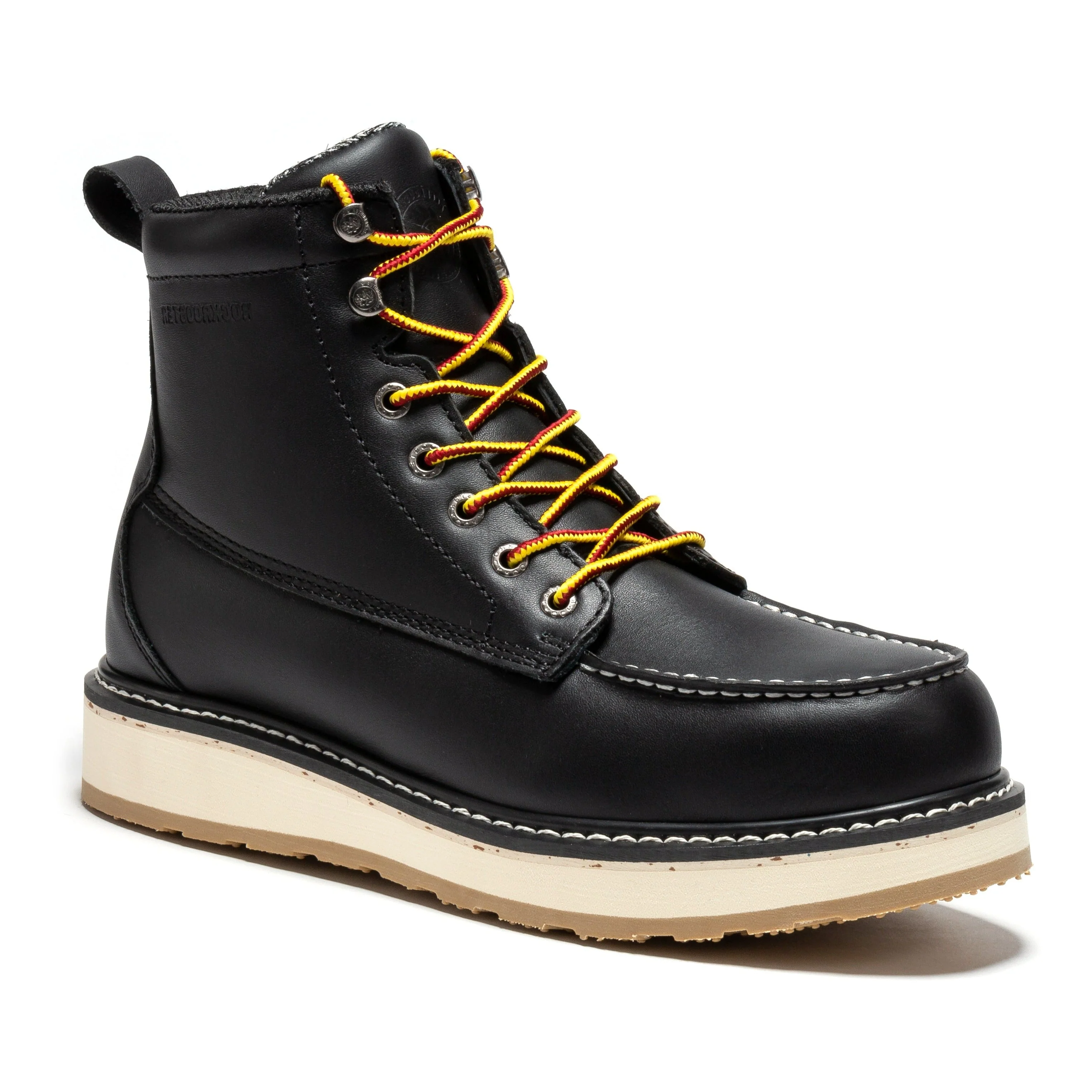 Trinidad Men's 6 inch Black Steel Toe Wedge Work Boots SAP2301