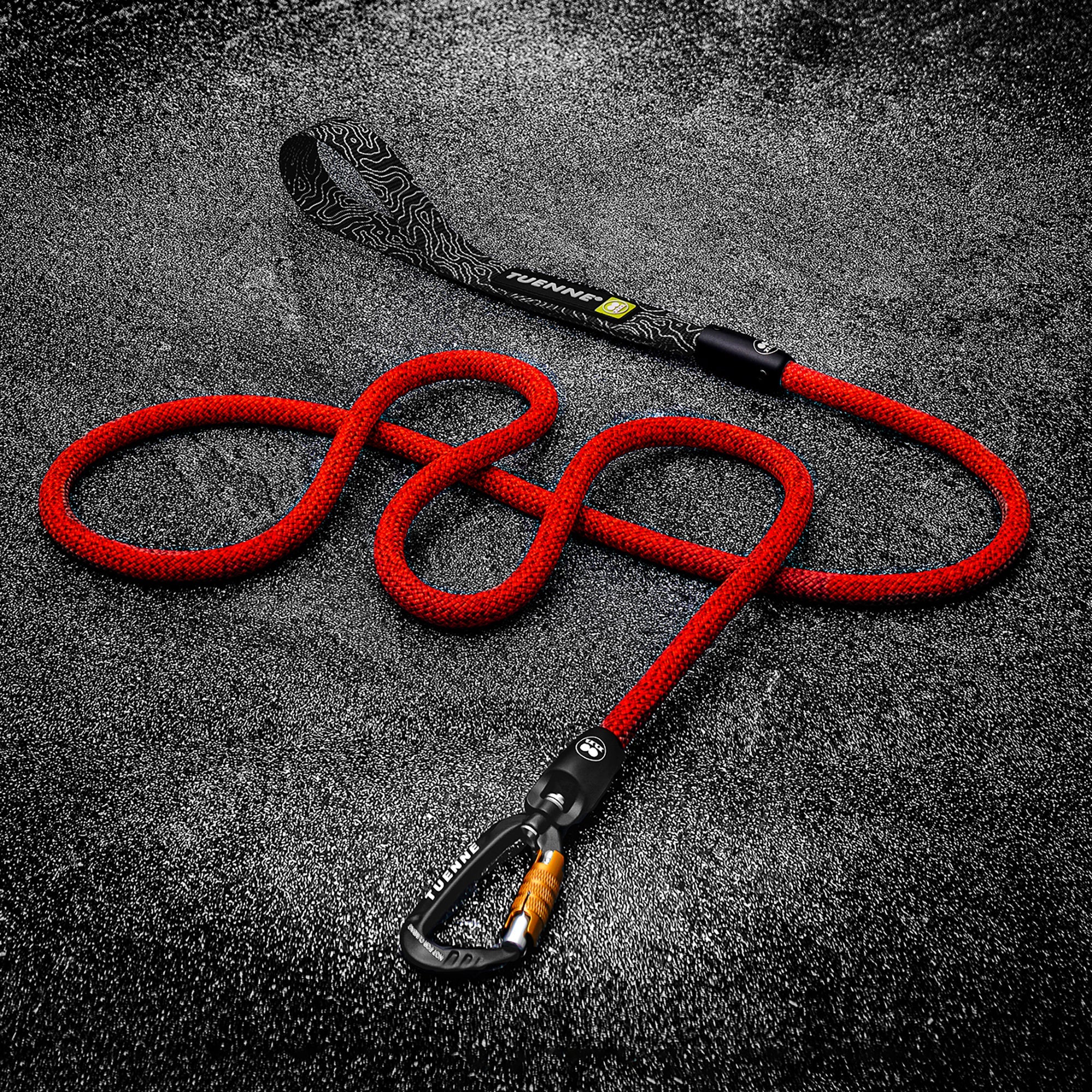 Rope Dog Leash with Auto-Locking Carabiner ā 9.8mm Mammut | Blood Red