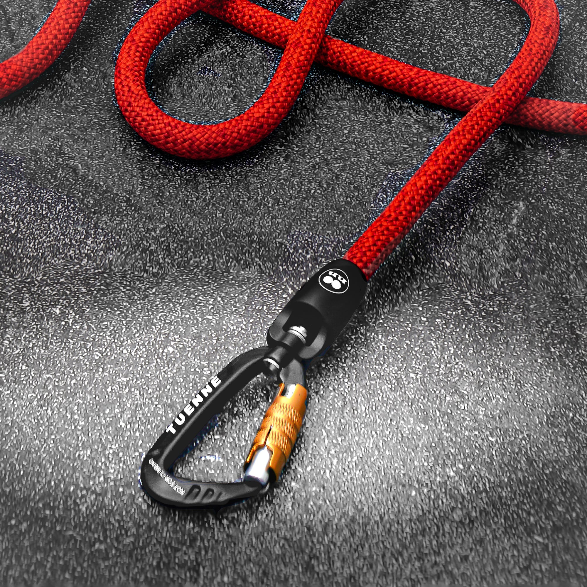 Rope Dog Leash with Auto-Locking Carabiner ā 9.8mm Mammut | Blood Red - Image 3