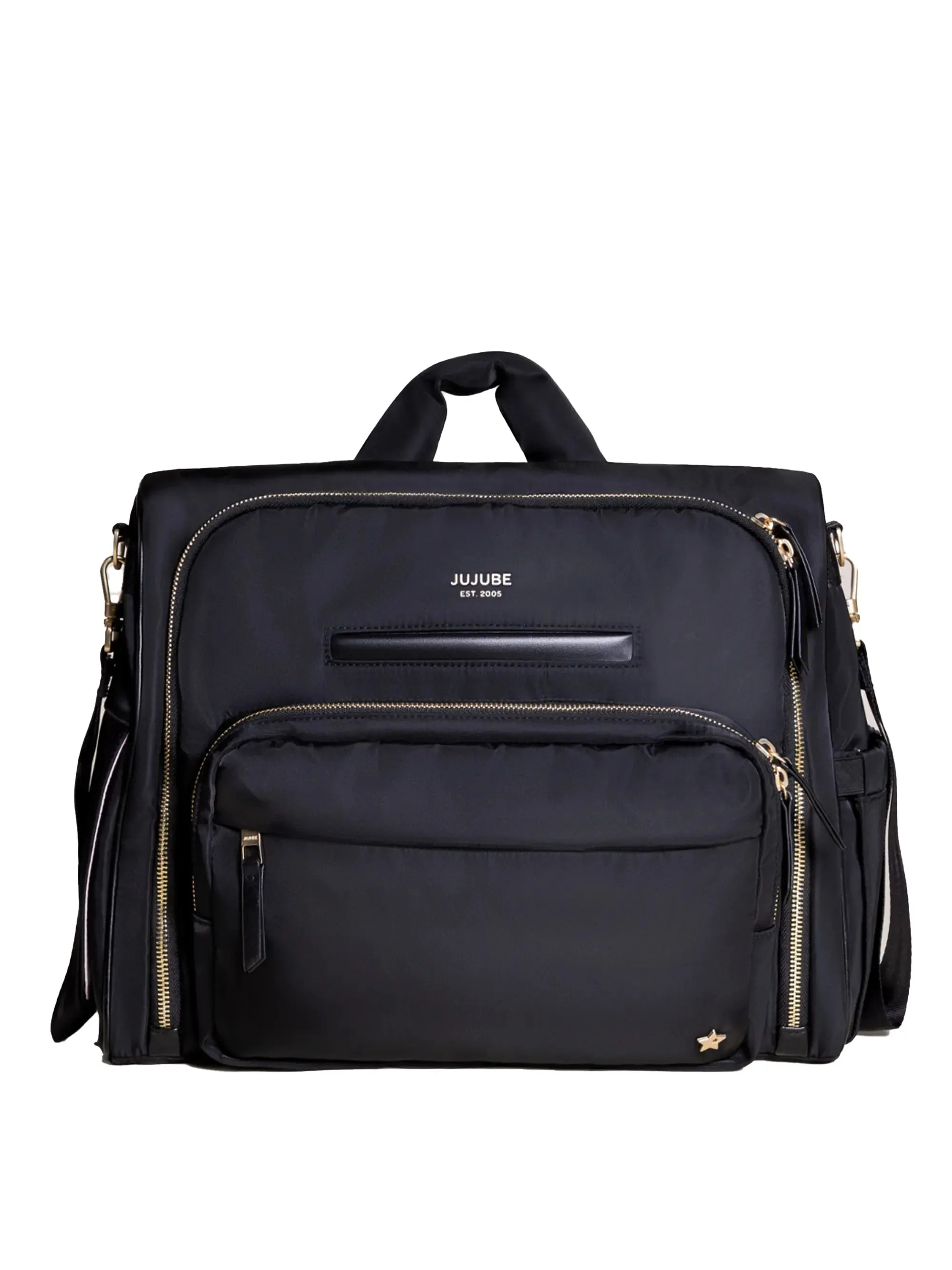 Satchel Black â 3-in-1 Stylish & Versatile Diaper Bag