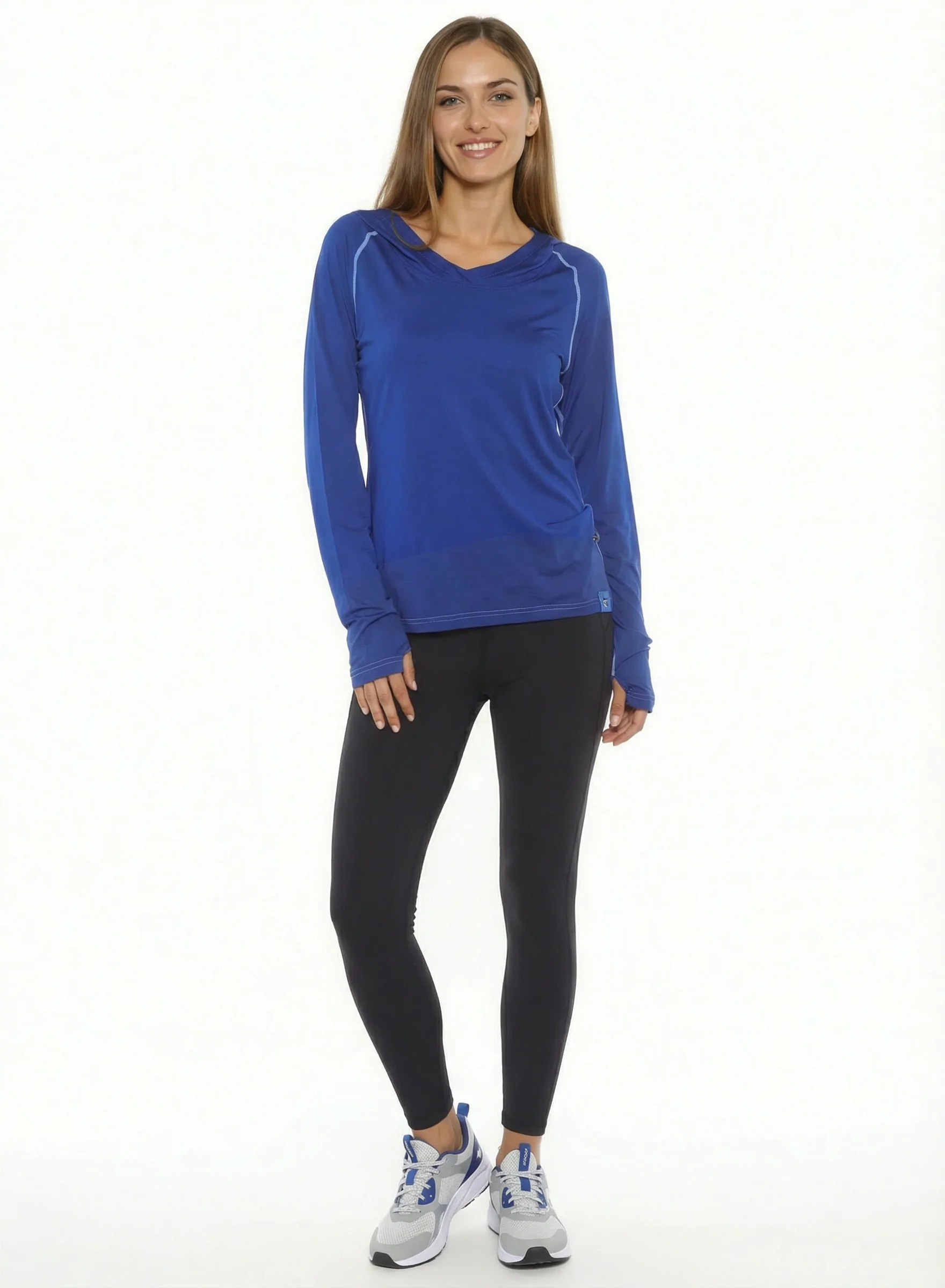 Seaside Performance Hoody. Blue