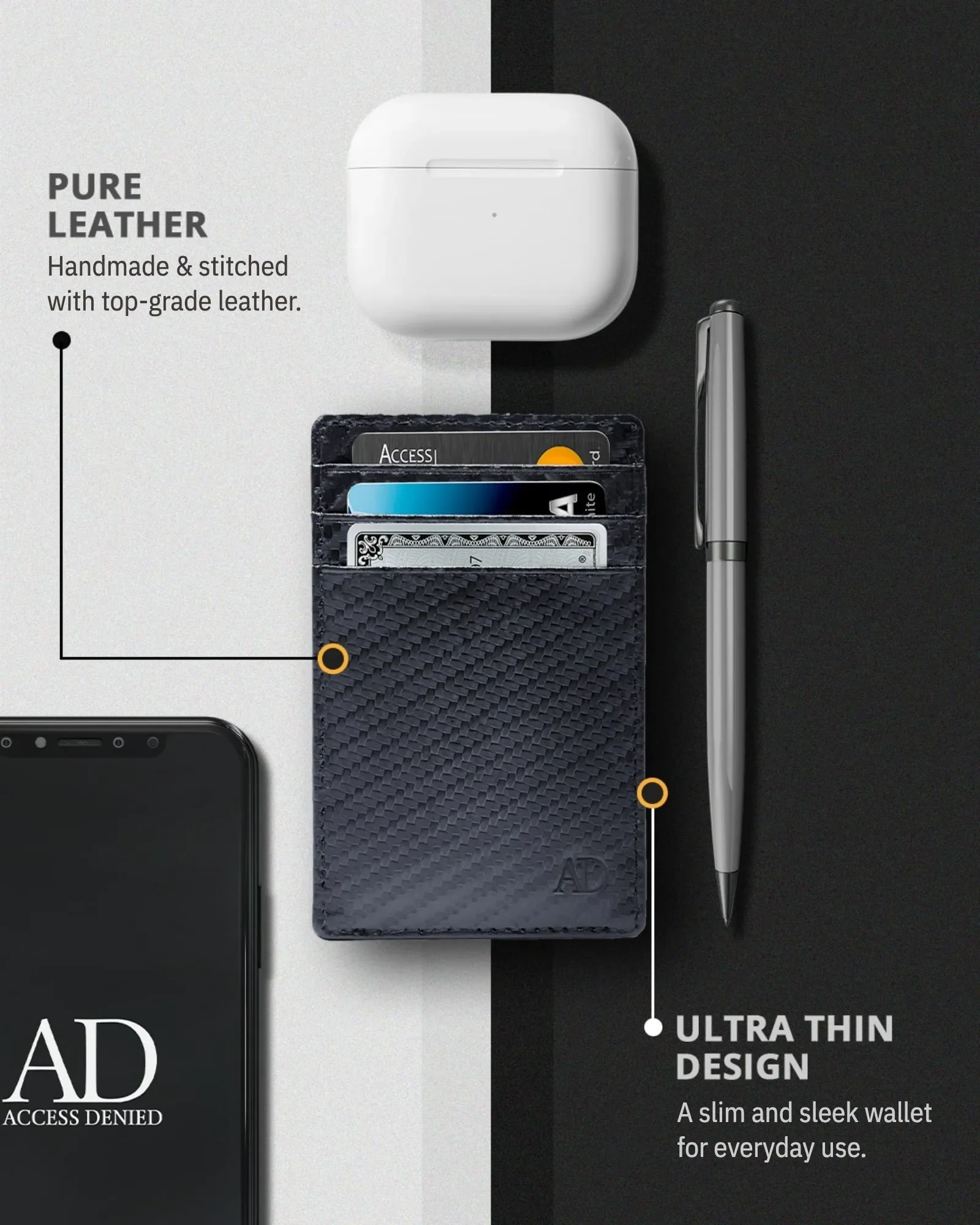 Leather RFID Minimalist Card Holder - Image 59