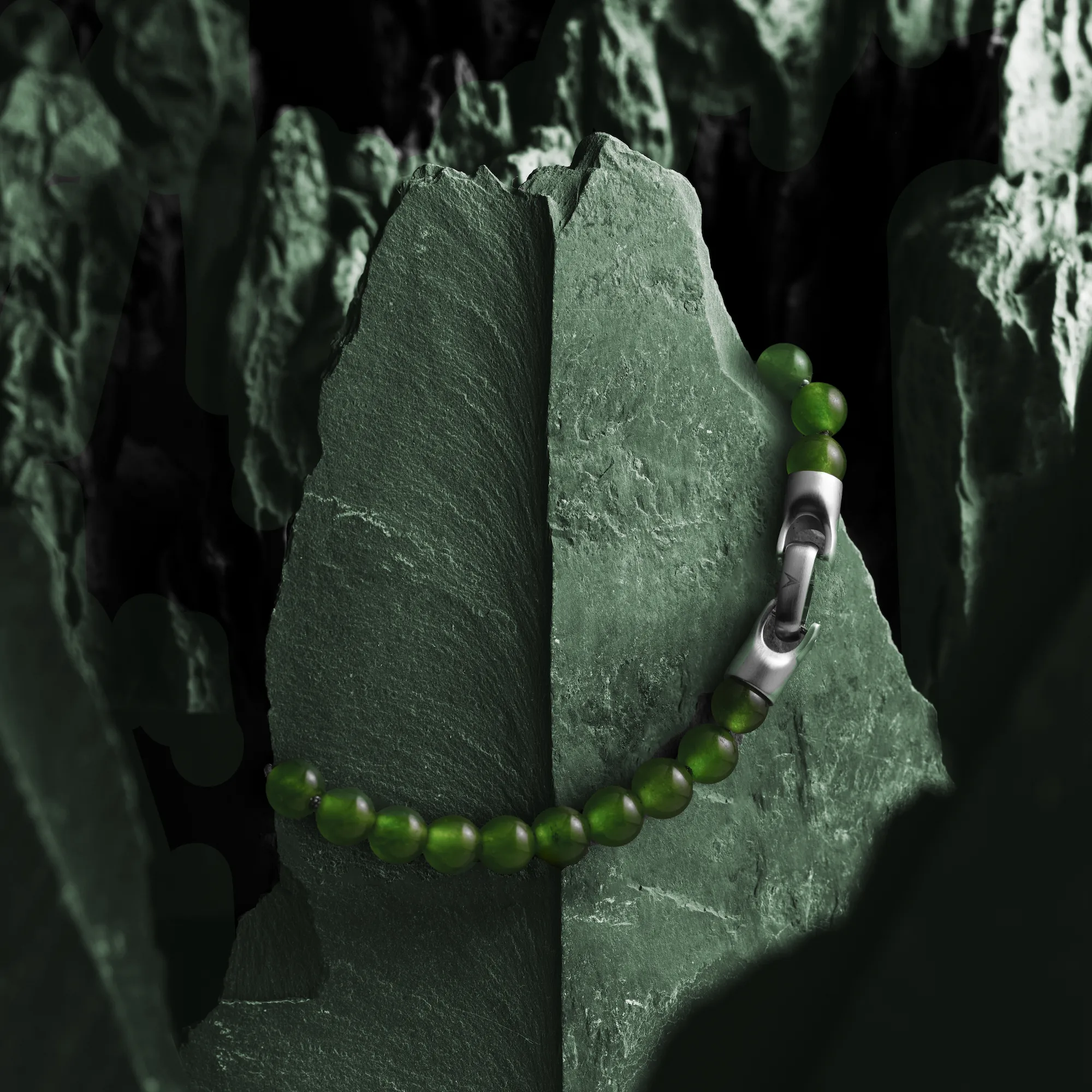 Spiritual Bead Set 8mm - Green Onyx & Riverstone - Image 7