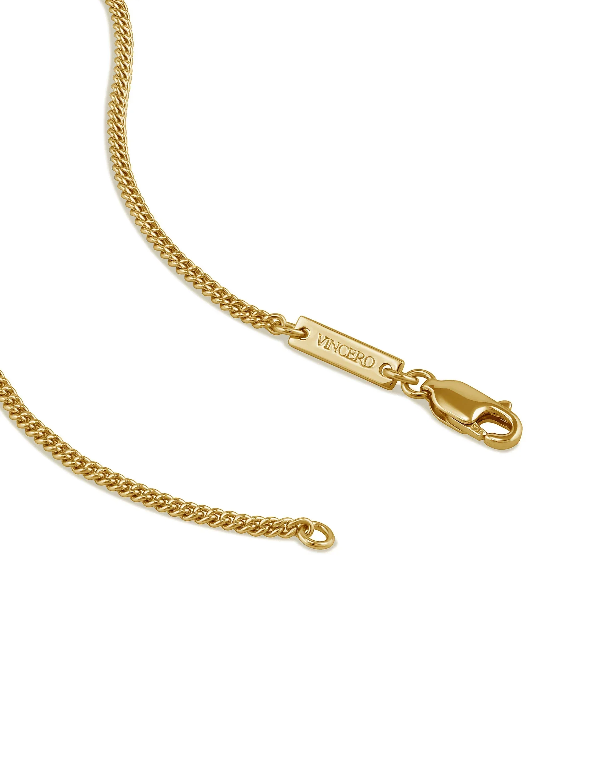 Stone Cross Pendant - 14K Gold Onyx - Image 9
