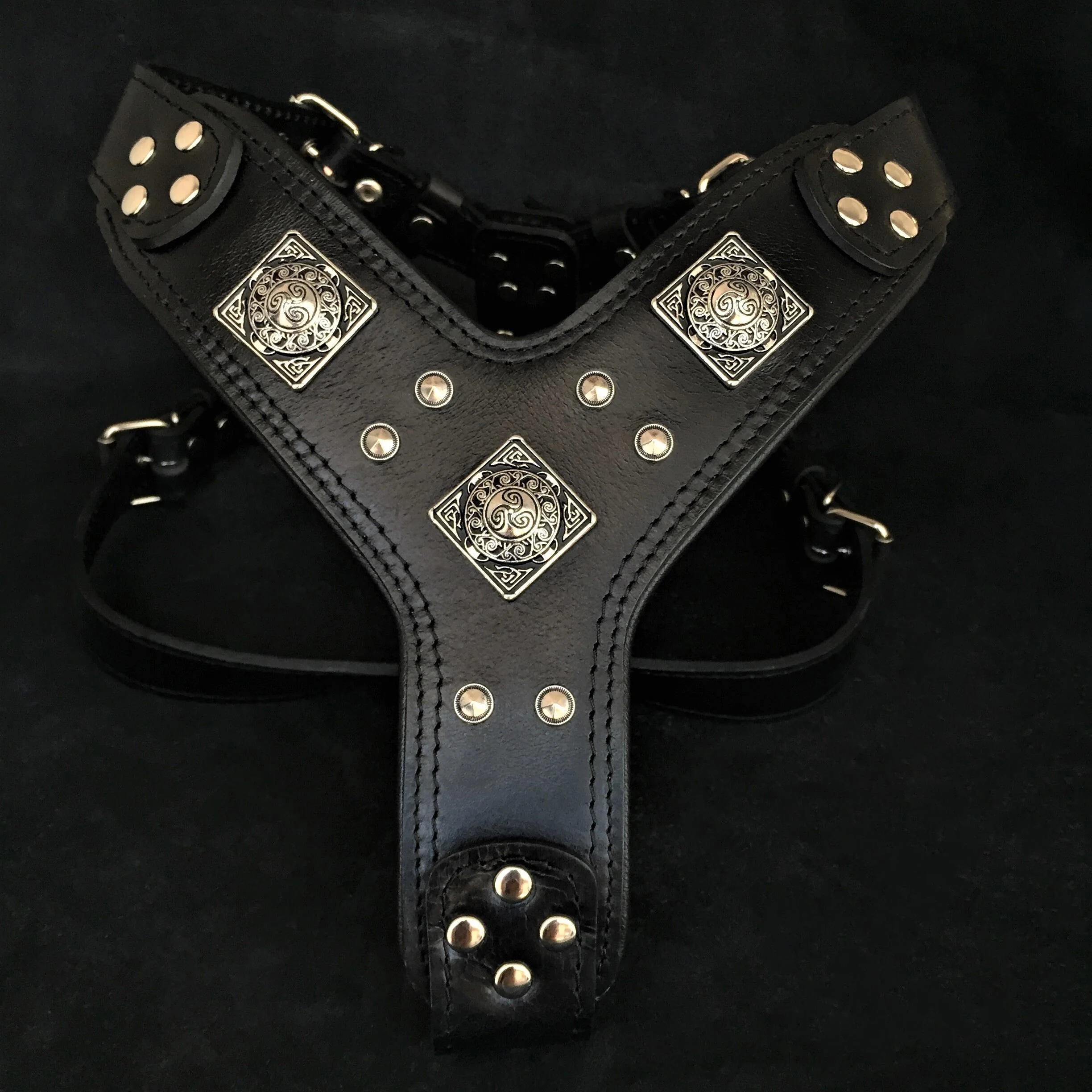 The "Eros" Dog Harness. All Black