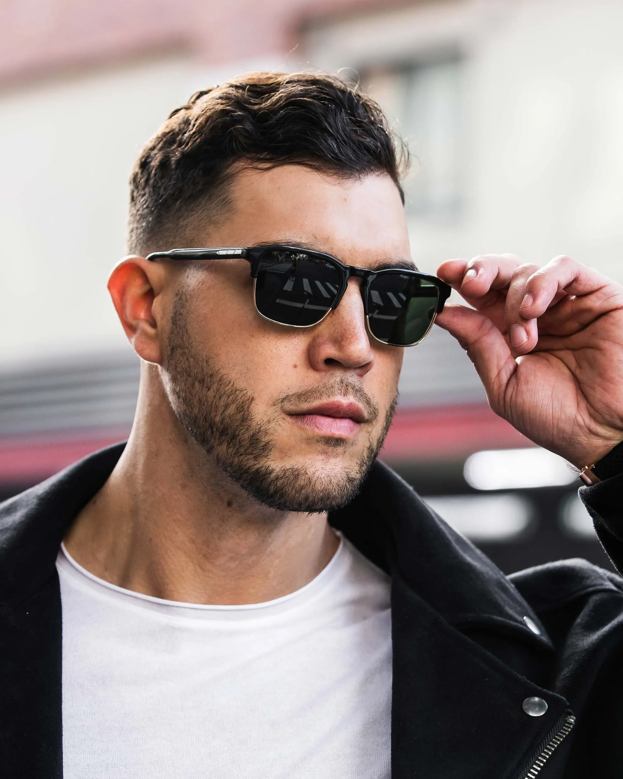 The Villa Sunglasses - Jet Black Gold