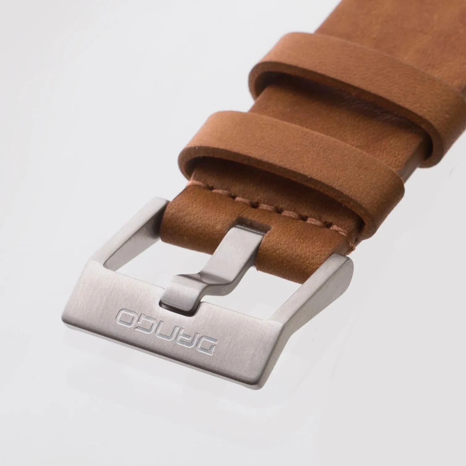 TK-01 - TREK Men's WATCH WITH ITALIAN LEATHER STRAP - WHISKEY BROWN - Image 9