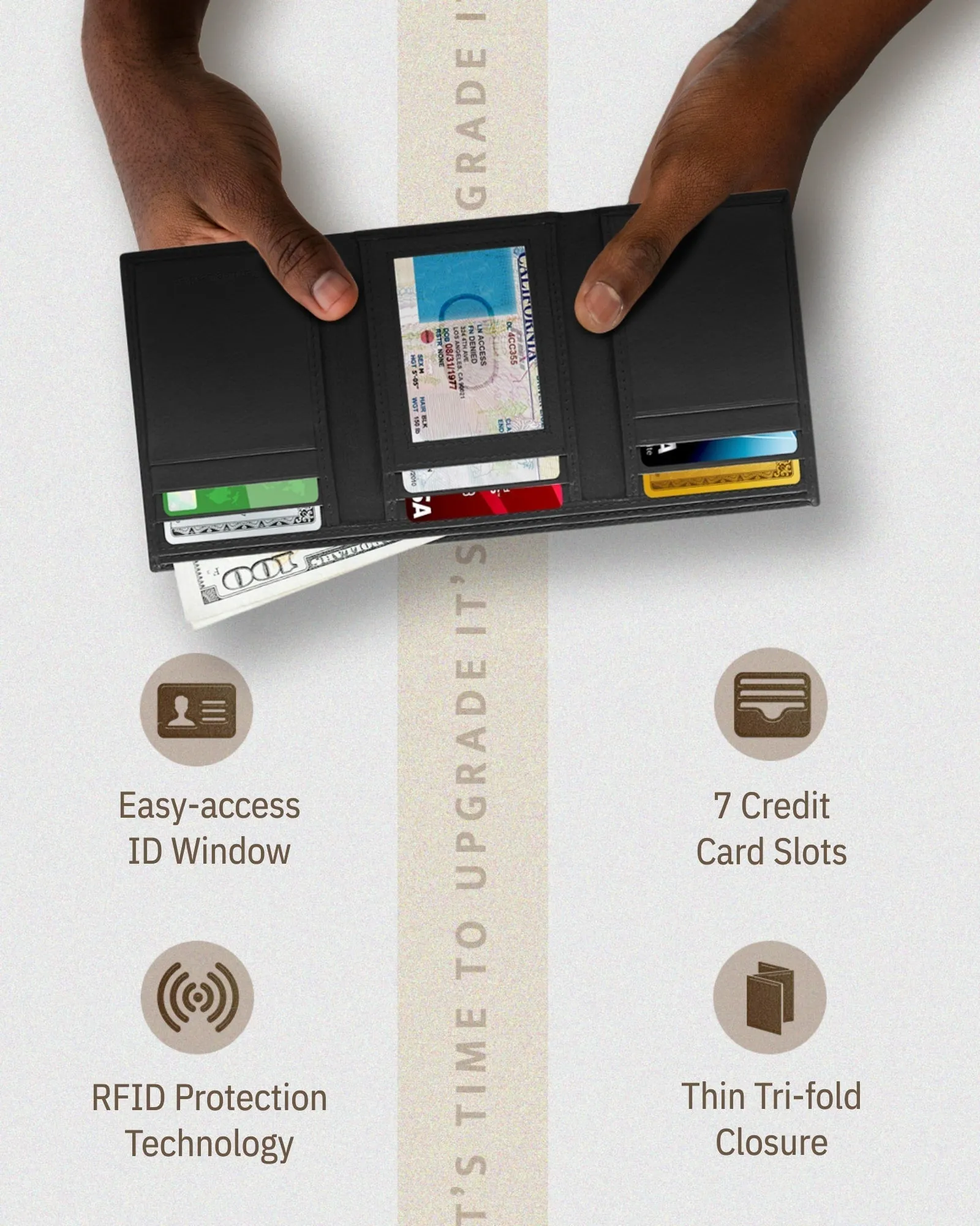 Trifold Wallet With ID Window - Image 3