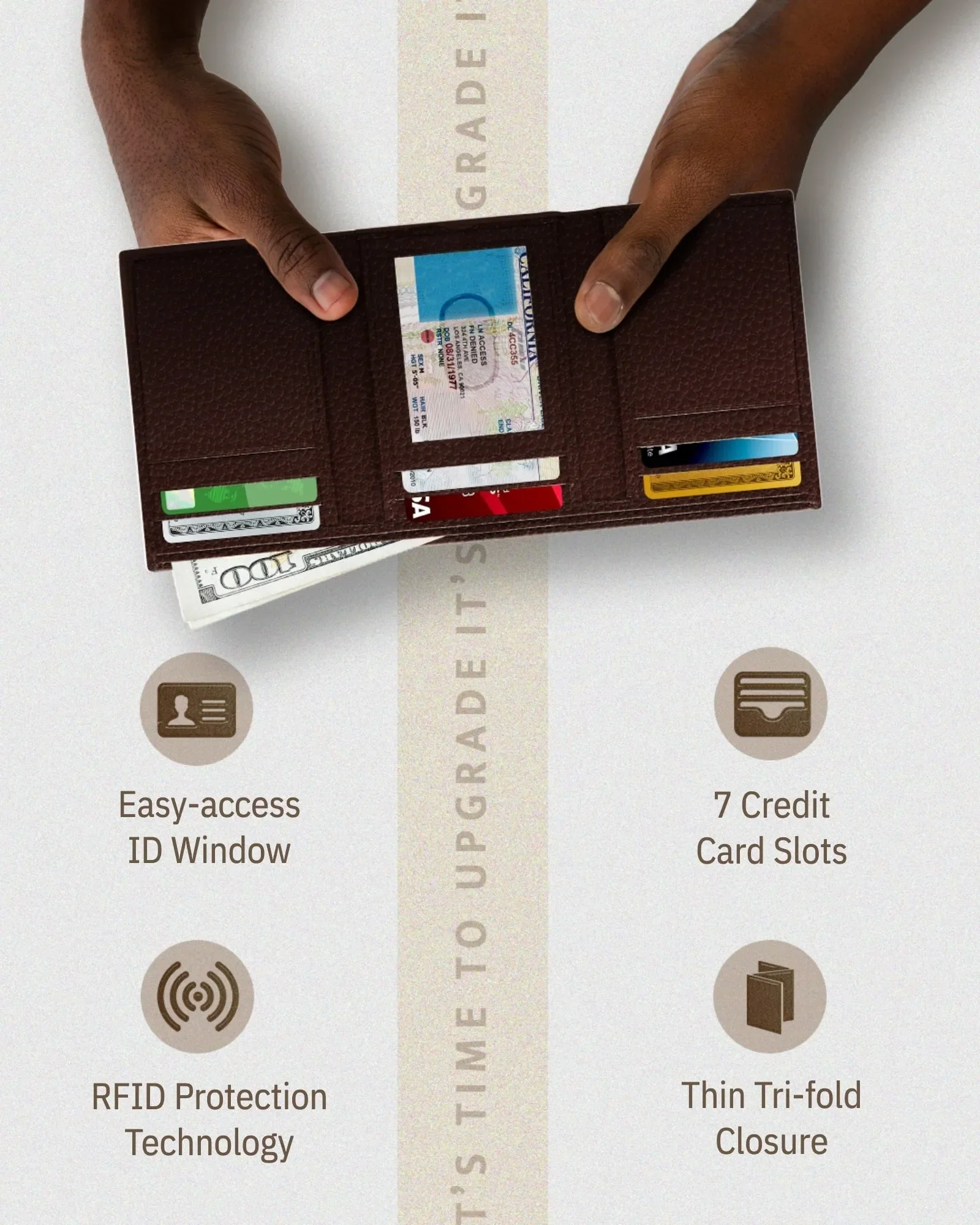 Trifold Wallet With ID Window - Image 35