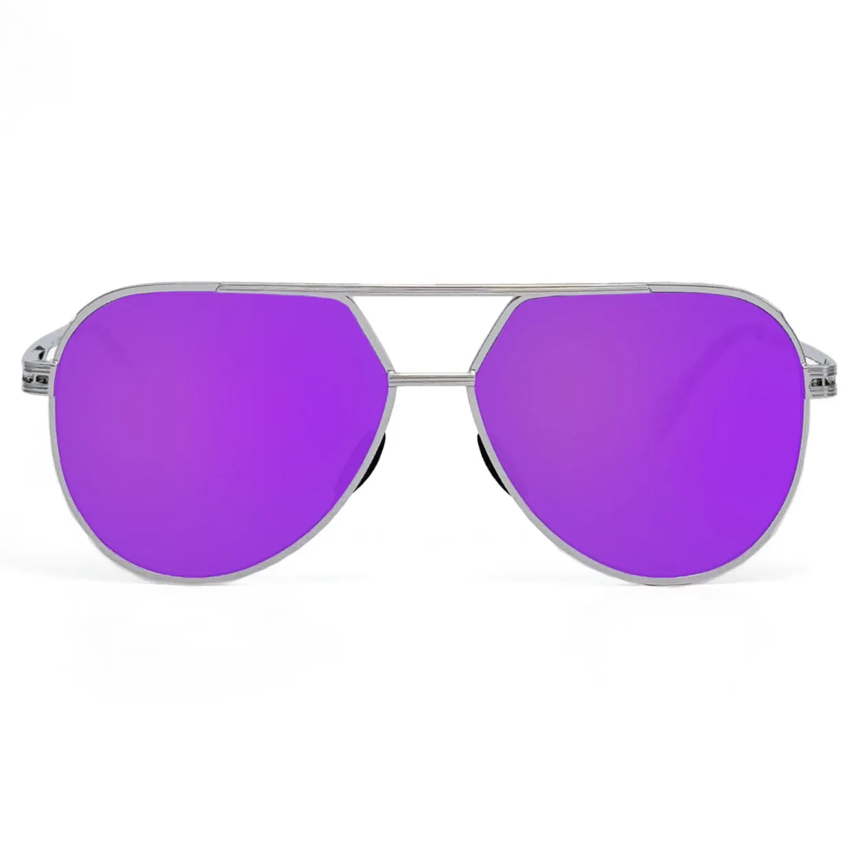 Untangled x Emily- Tangle Free - Mirrored Purple Aviator Sunglasses