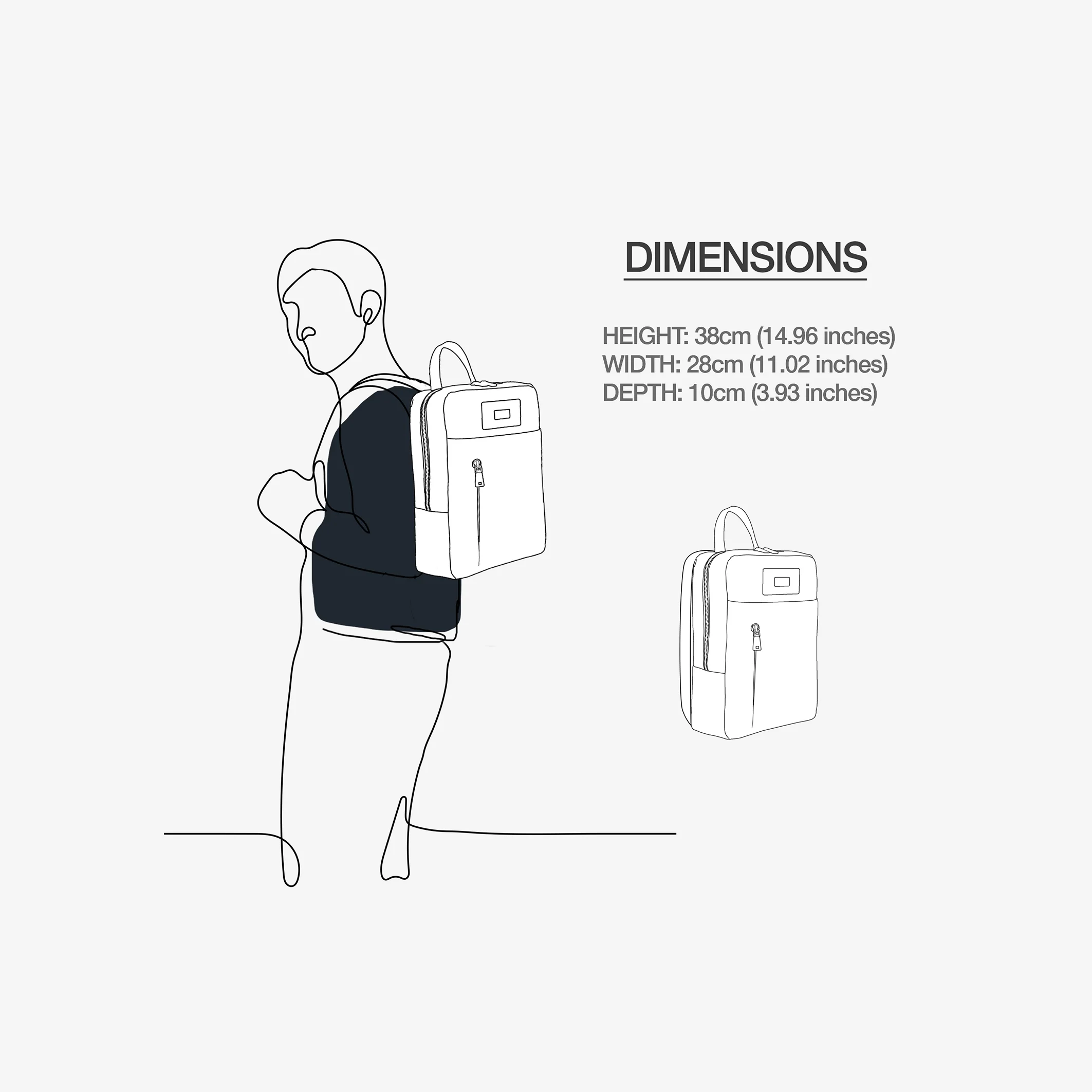 Urban Luxe Vegan Backpack for 16" Laptop | BYMANYC ® New York - Image 5