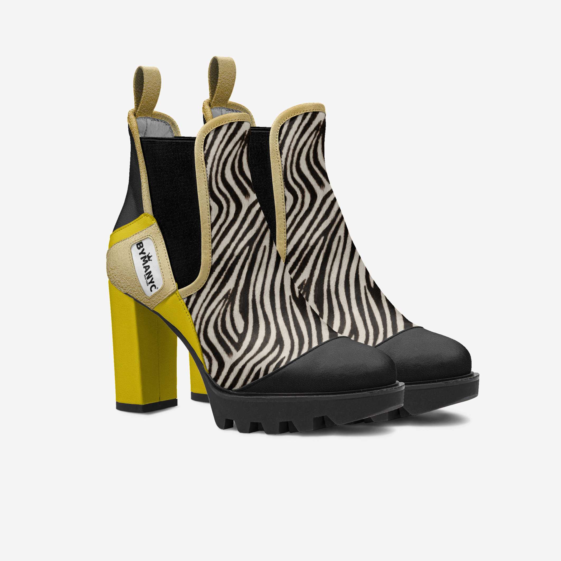 Vegan Elastic Designer Boot BYMANYC ® New York Urban Black - Image 2