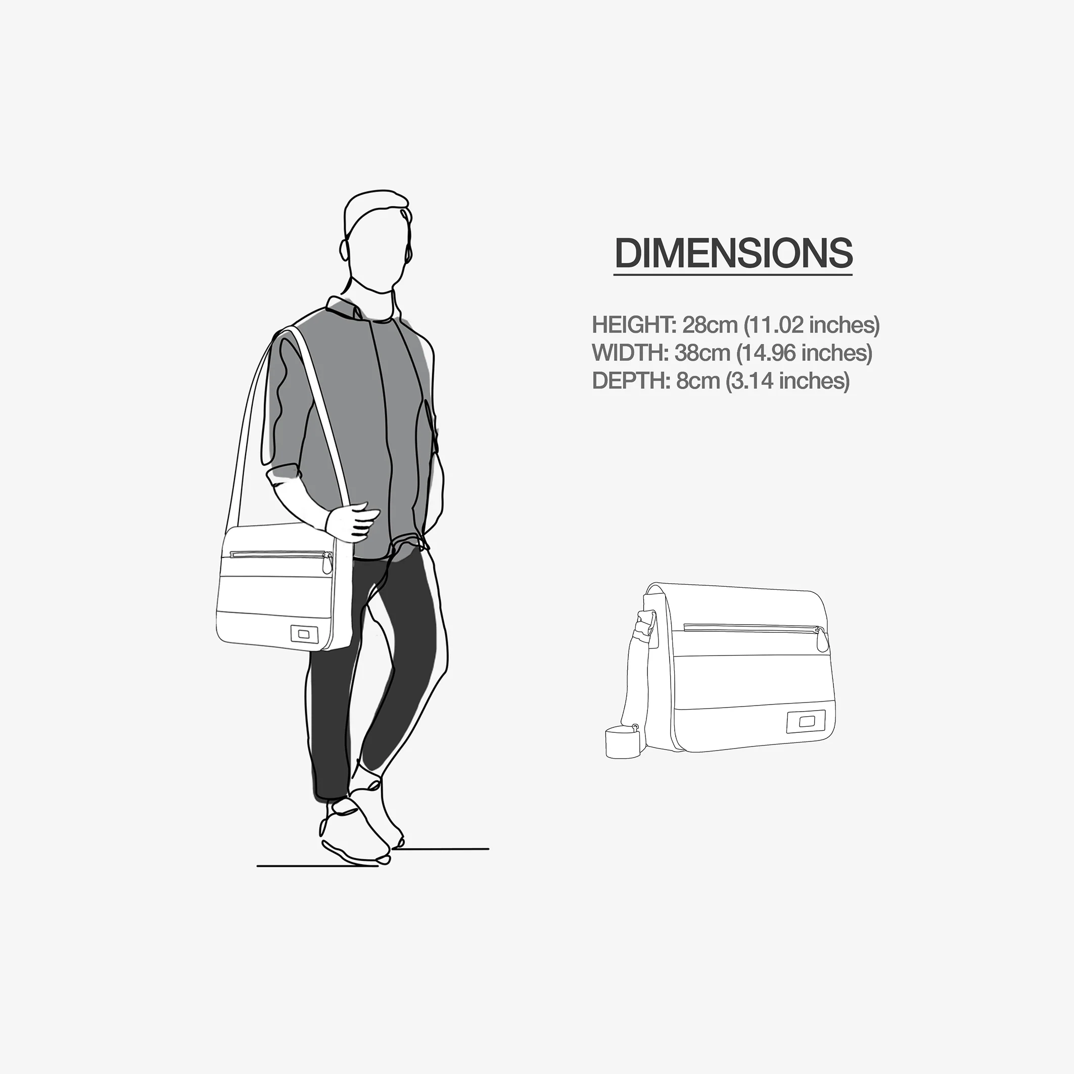 Vegan Gold Messenger Bag 16” | BYMANYC ® New York Luxe Metallic Edition - Image 5
