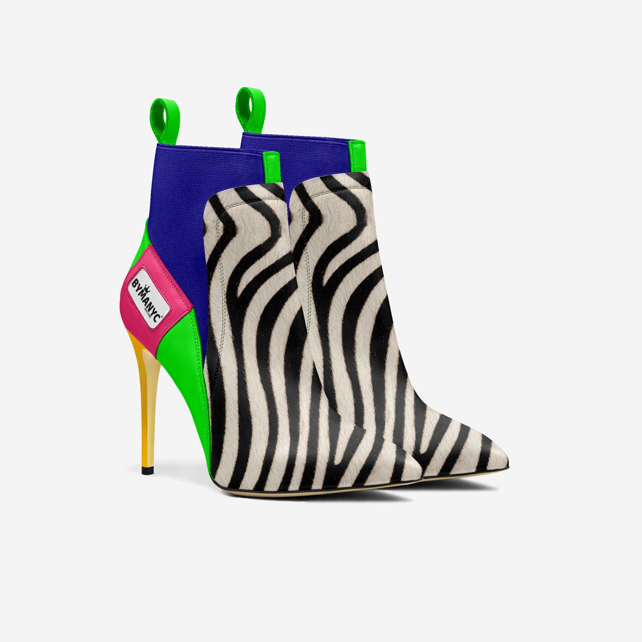 Vegan Heeled Shoe Women BYMANYC ® New York Chelsea Noir Edge - Image 2