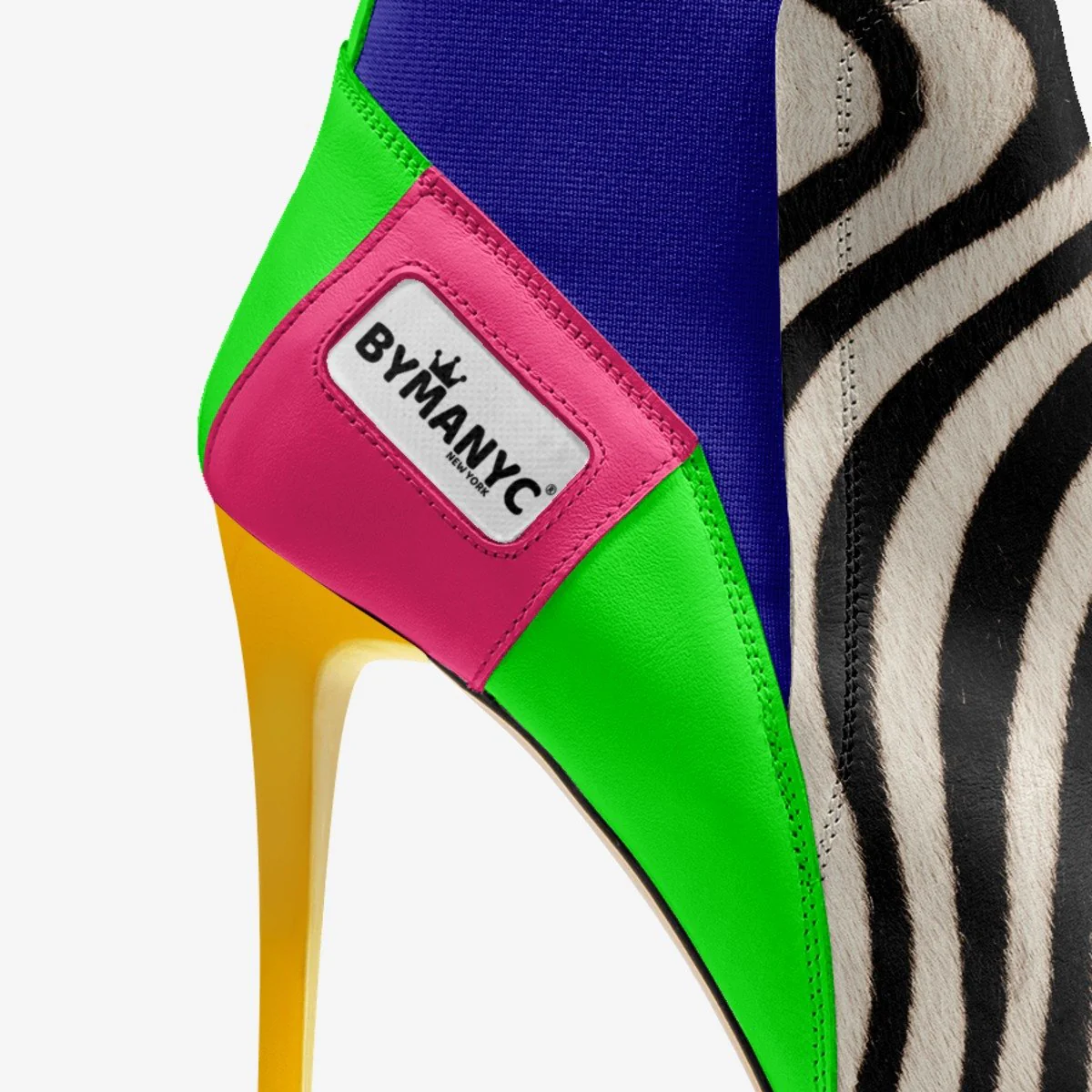 Vegan Heeled Shoe Women BYMANYC ® New York Chelsea Noir Edge - Image 3