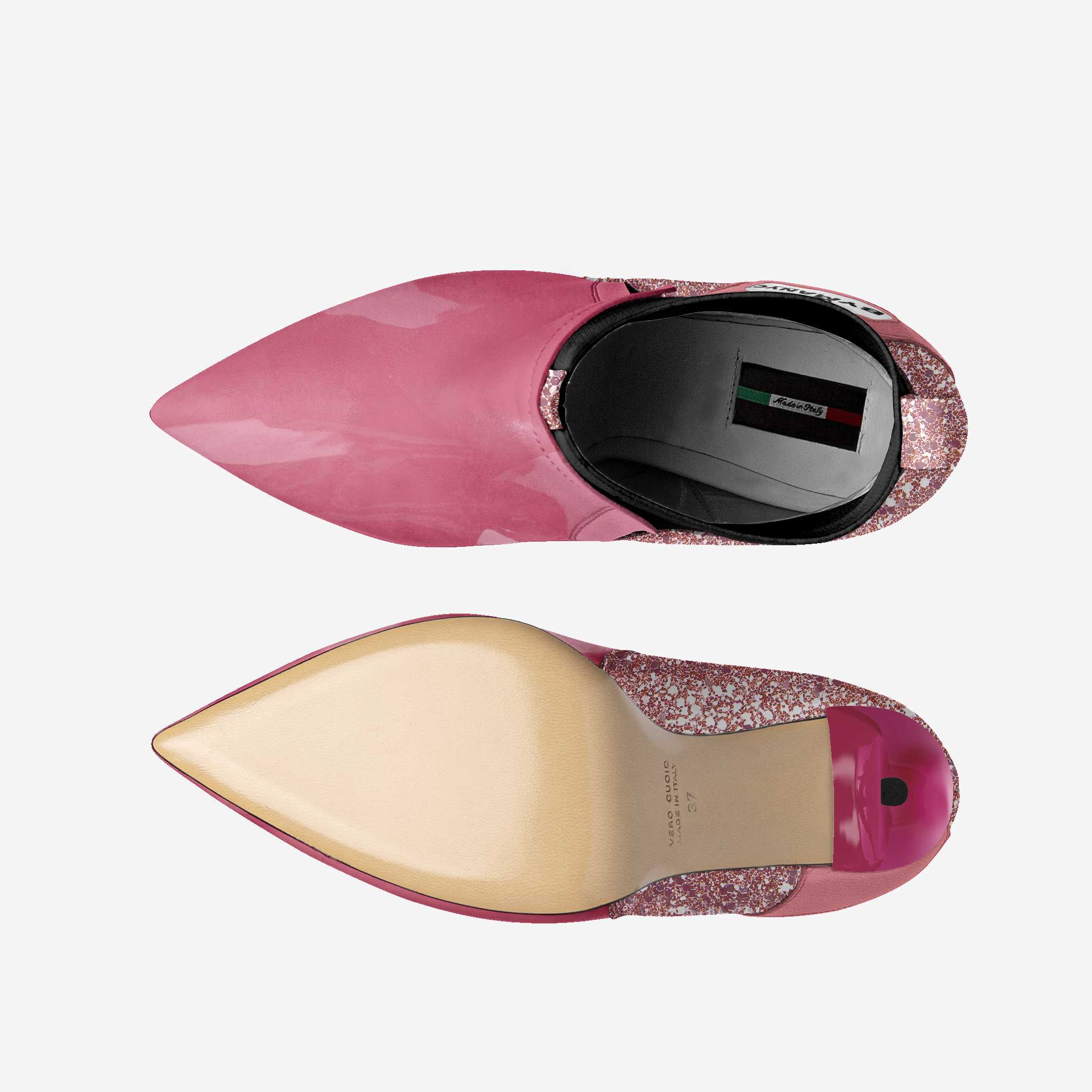 Vegan Heeled Shoe Women BYMANYC ® New York Soho Pink Blaze - Image 3