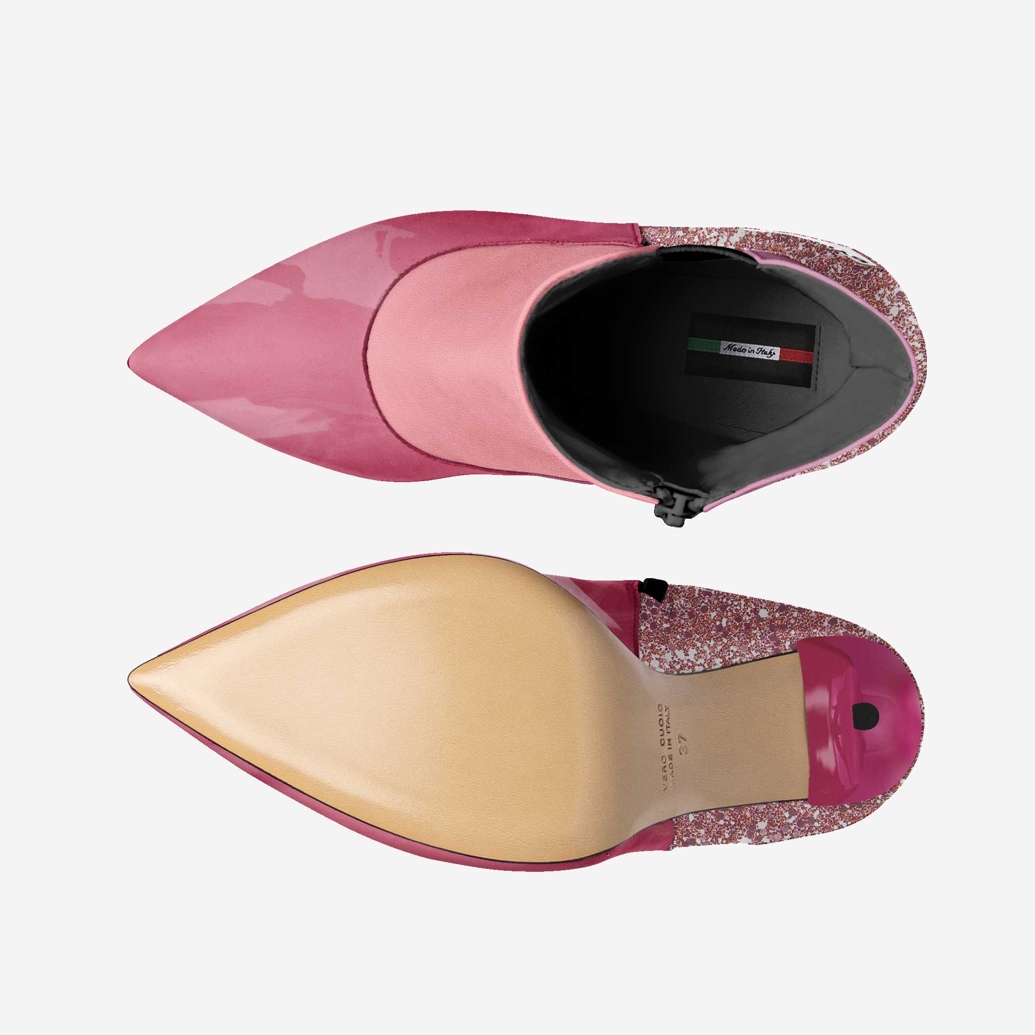 Vegan Heeled Shoe Women BYMANYC ® New York Tribeca Blush Twist - Image 3